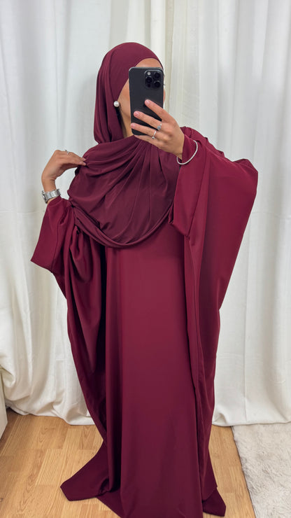 ABAYA SAOUDIENNE ELEGANCE - BORDEAUX