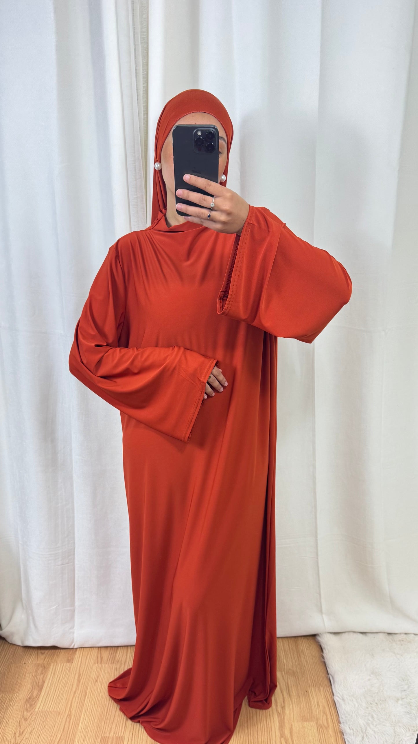 ABAYA JERSEY PREMIUM DE LUXE - ORANGE