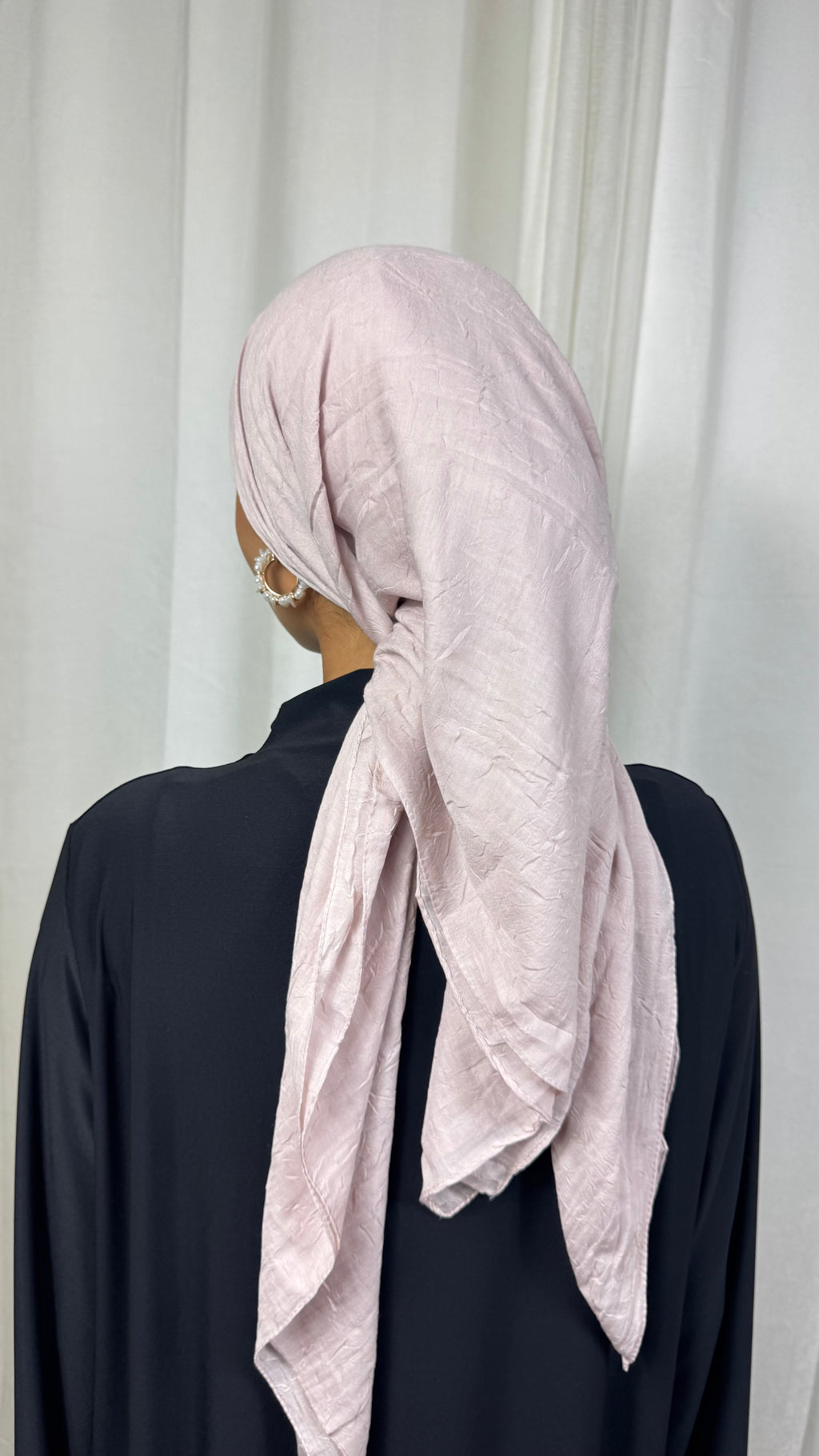 CARRÉ COTON BAMBOO - ROSE POUDRÉ