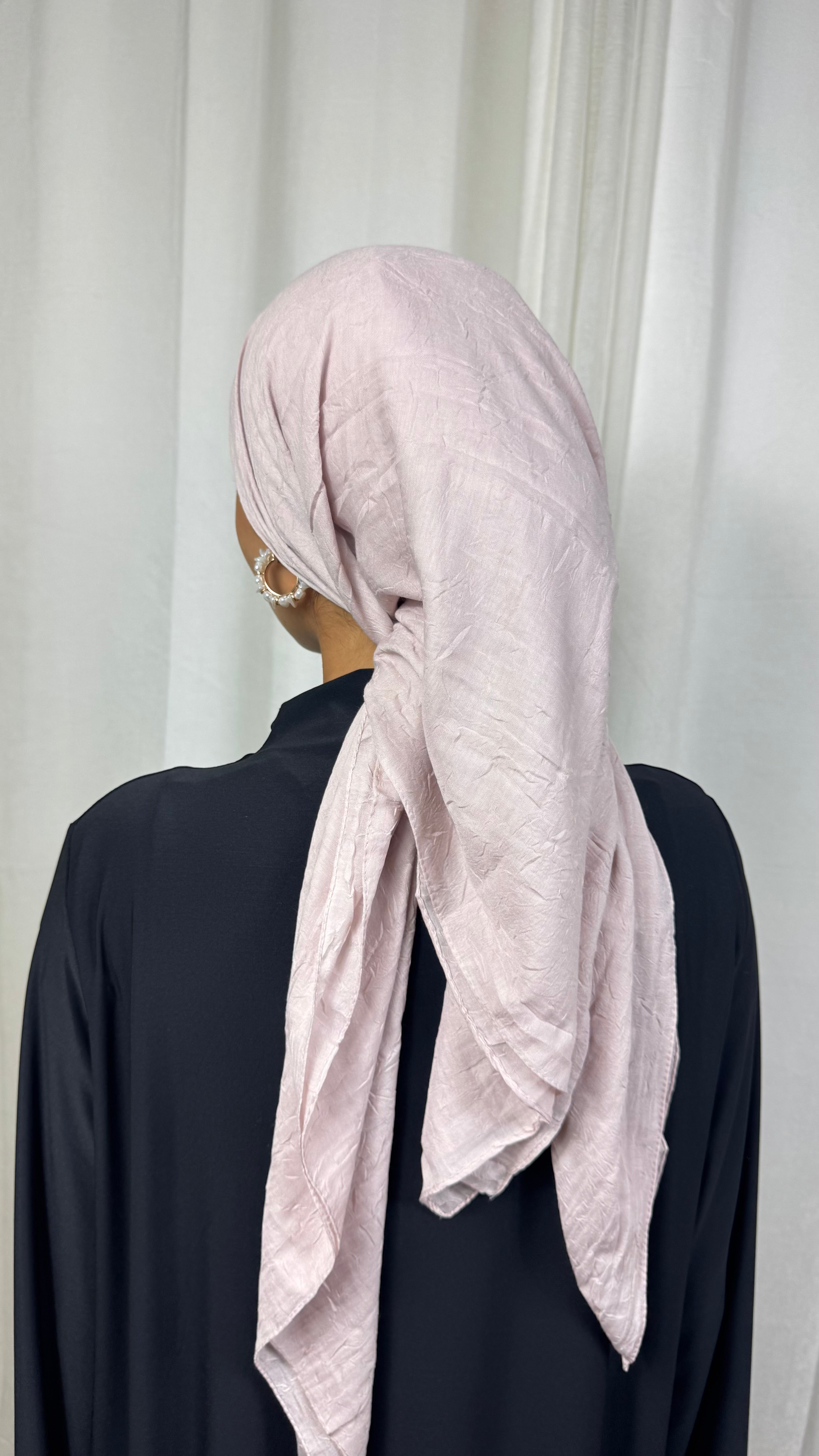 CARRÉ COTON BAMBOO - ROSE POUDRÉ