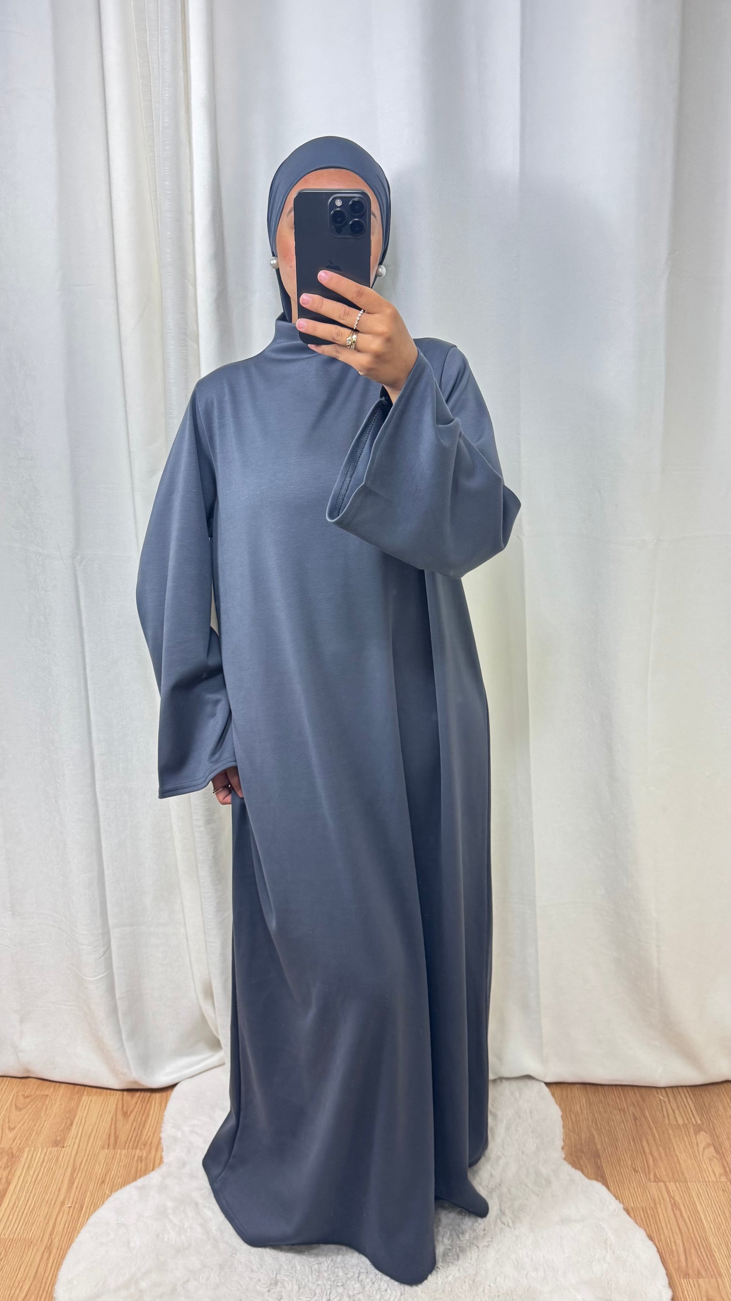 ABAYA HIVER - GRIS ANTHRACITE