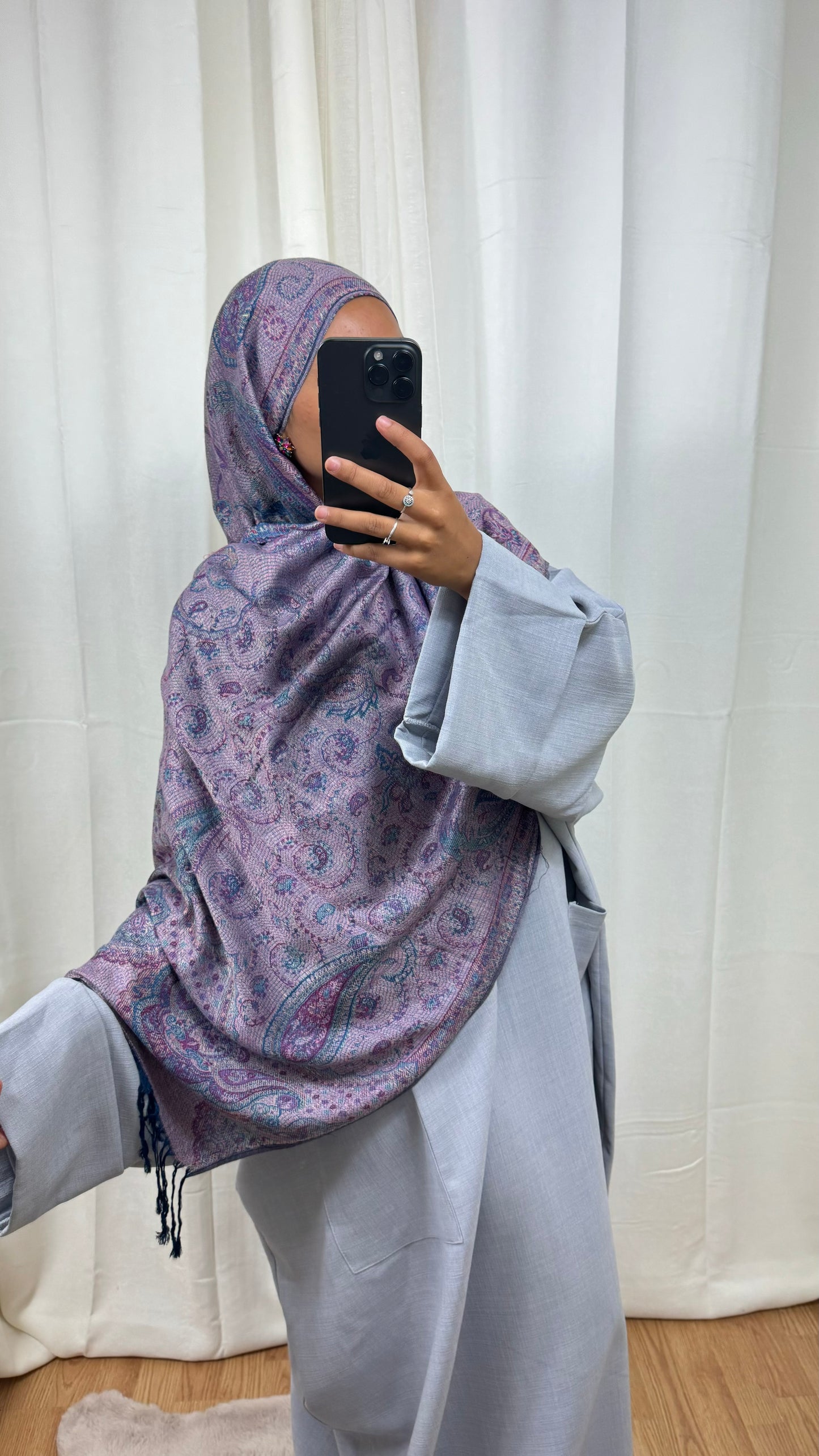 PASHMINA - NOALIE - VIOLET GRIS