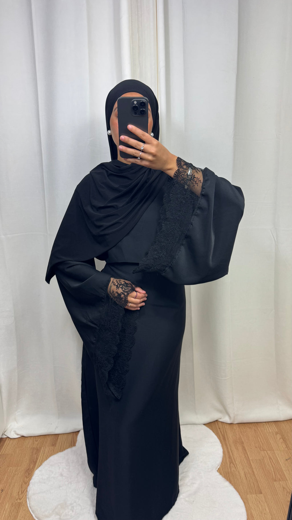 ABAYA DENTELLE - NOIR