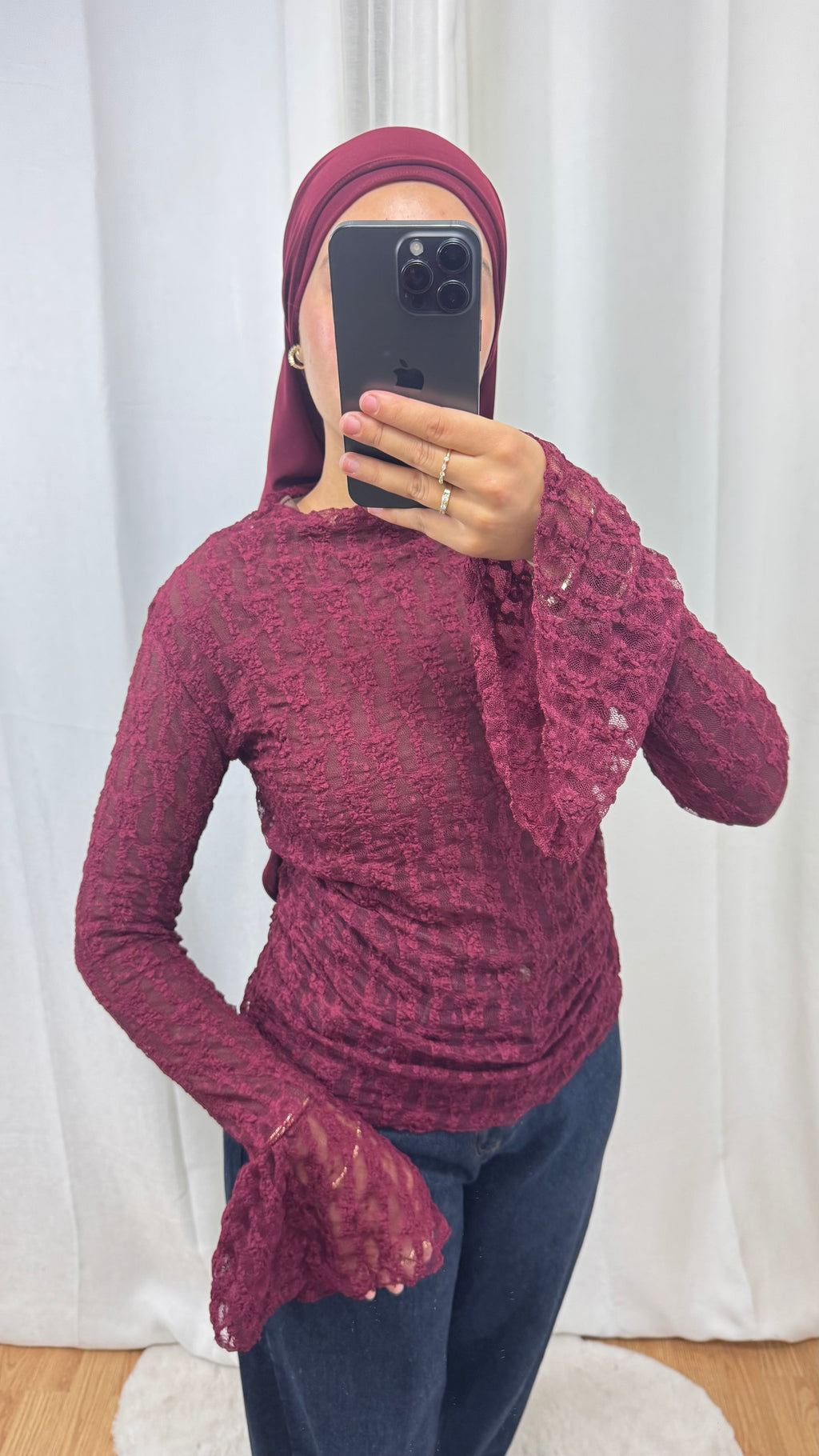 HAUT DENTELLE - BORDEAUX