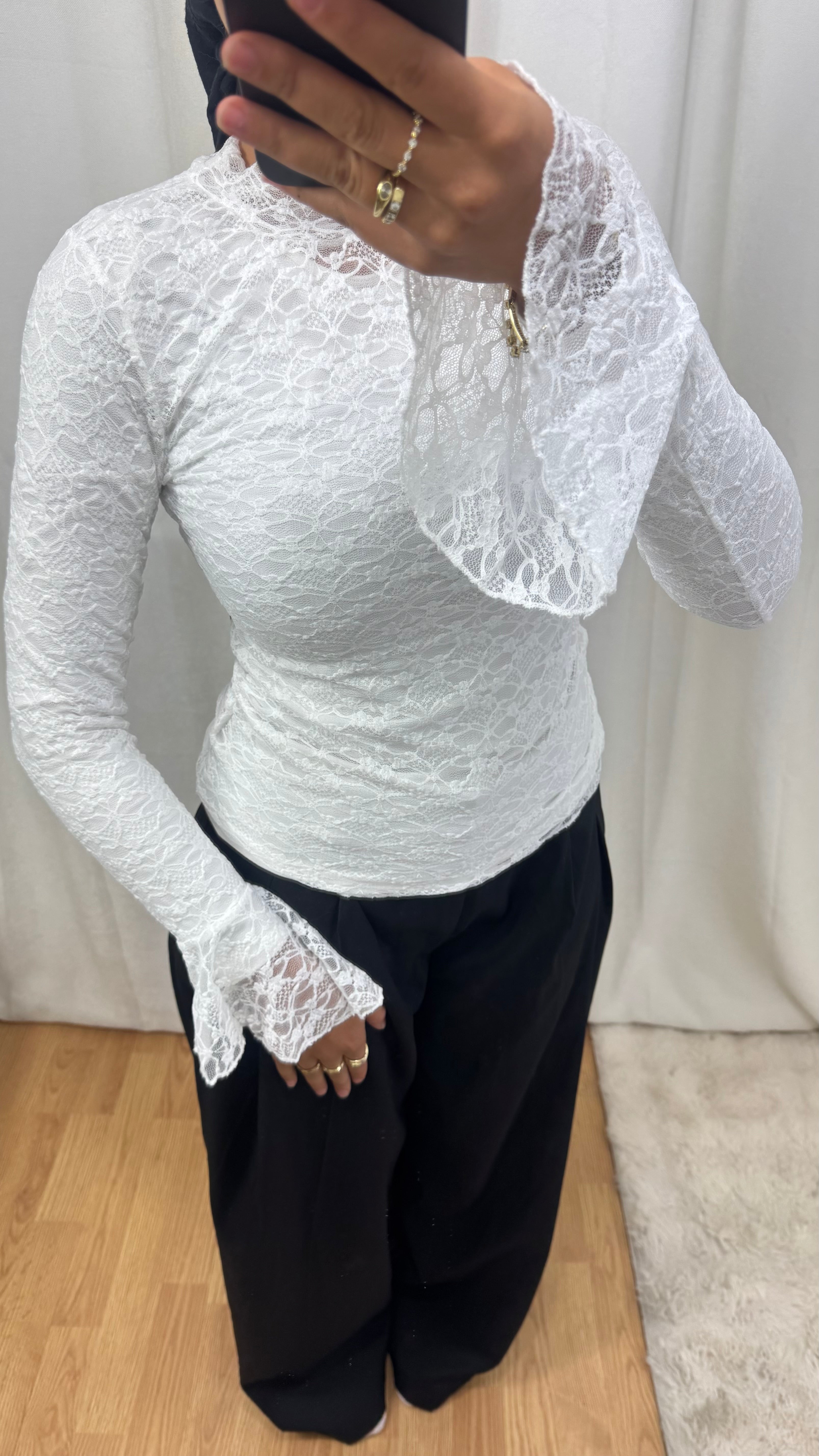 HAUT DENTELLE - BLANC