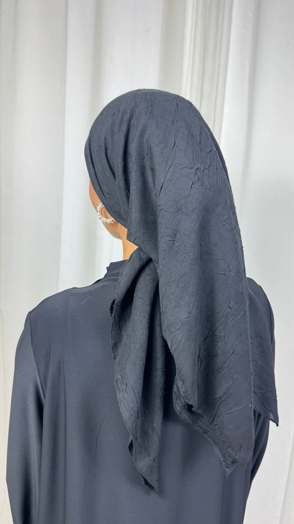 CARRÉ COTON BAMBOO - NOIR
