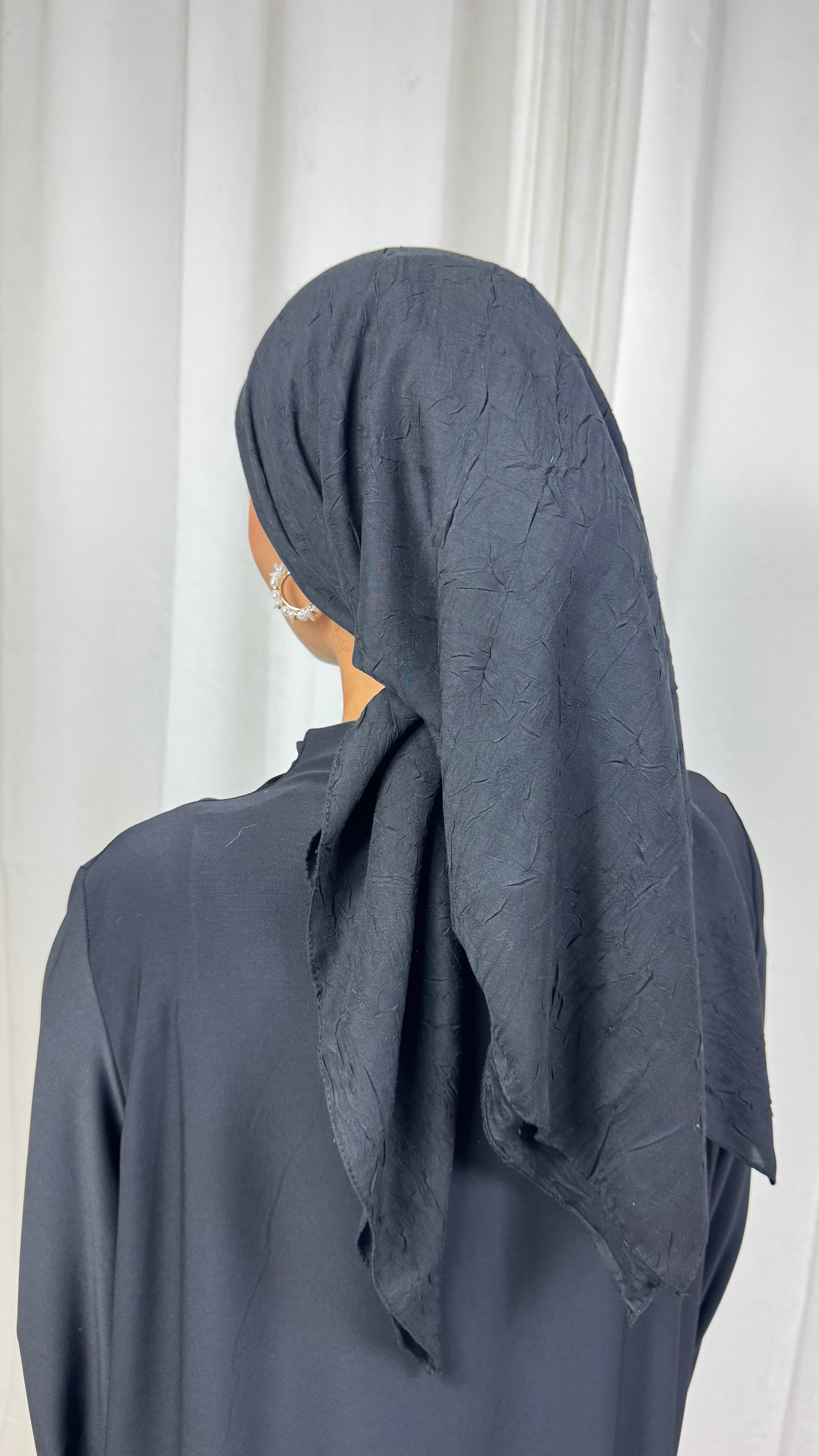CARRÉ COTON BAMBOO - NOIR