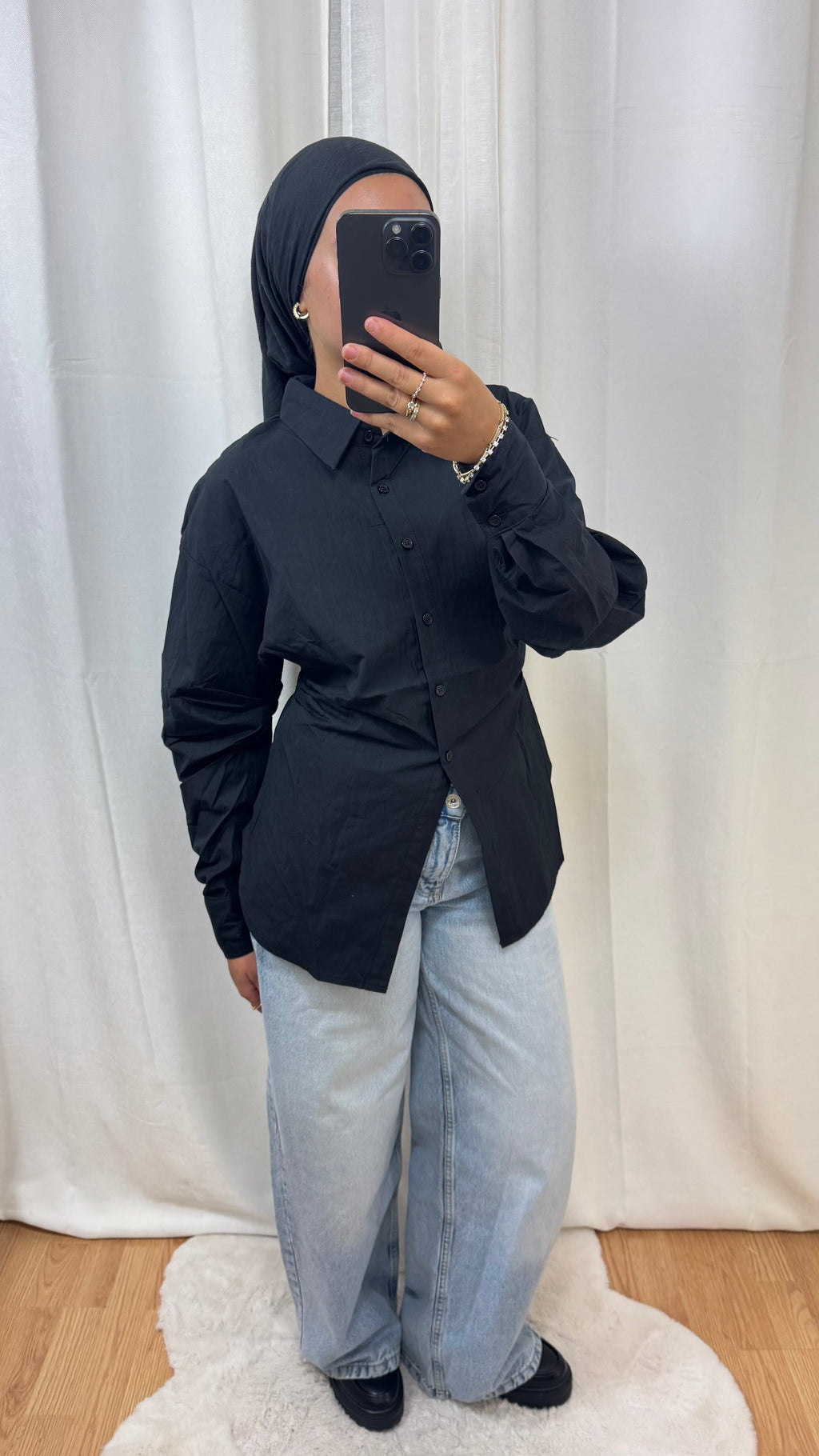 CHEMISE CINTRÉE - NOIR