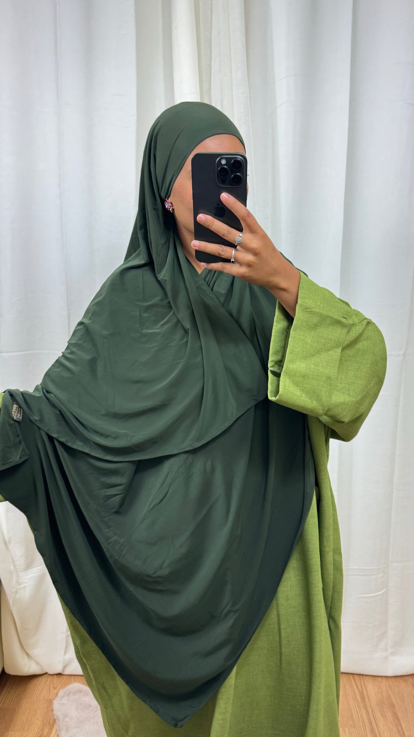 HIJAB JERSEY PREMIUM  - VERT BOUTEILLE