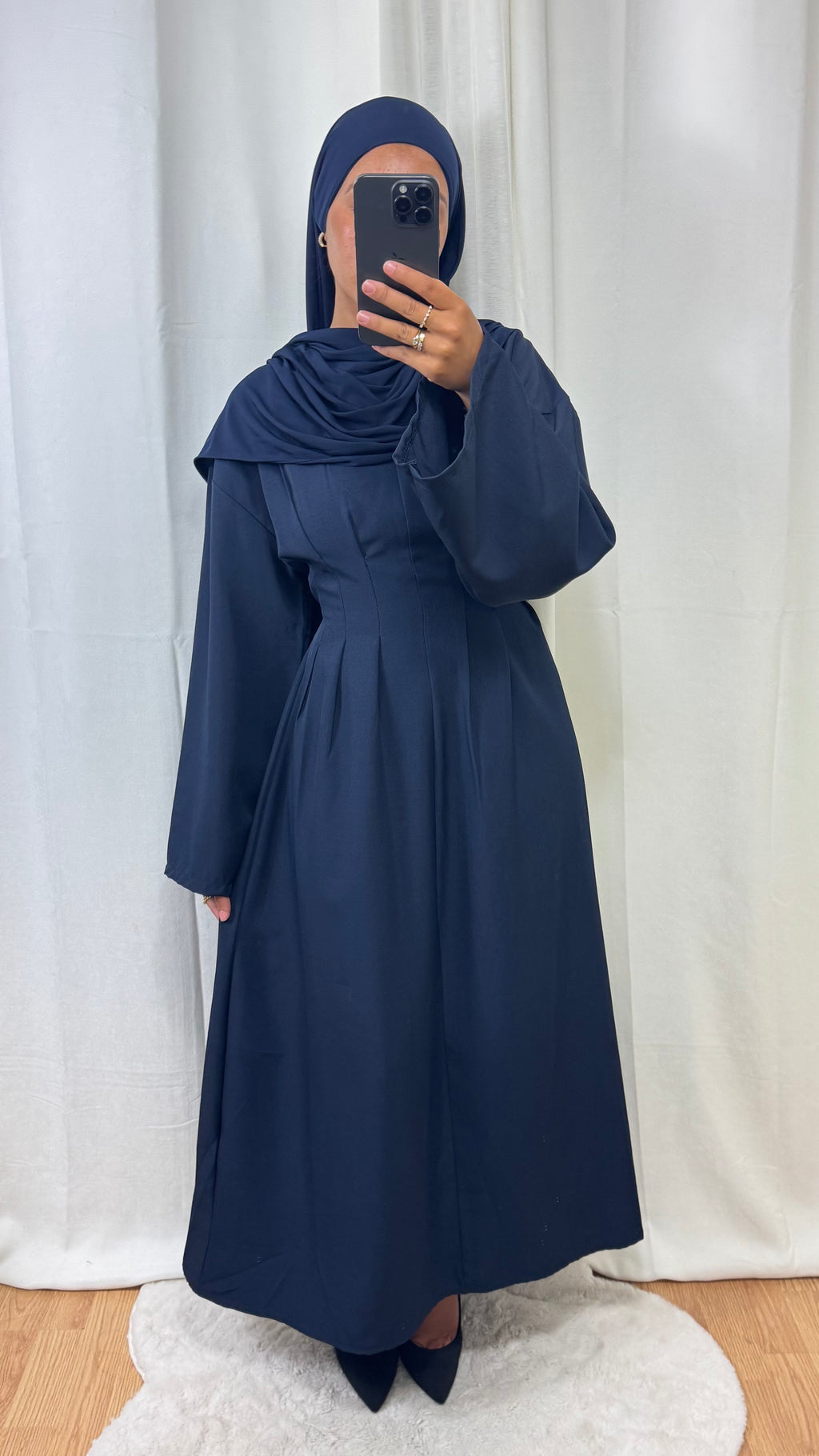 ROBE CINTRÉE - BLEU MARINE
