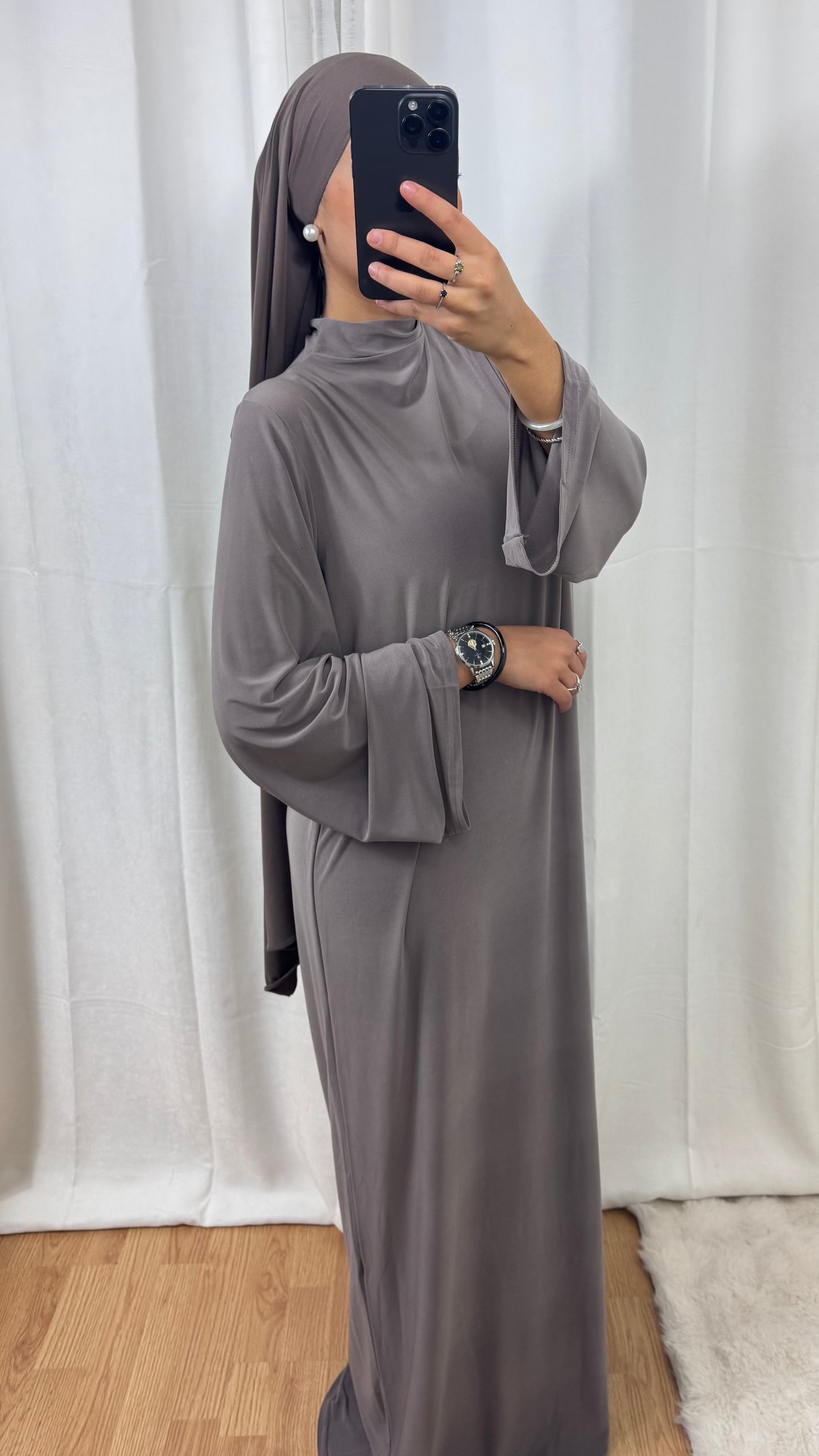 ABAYA JERSEY PREMIUM DE LUXE - TAUPE