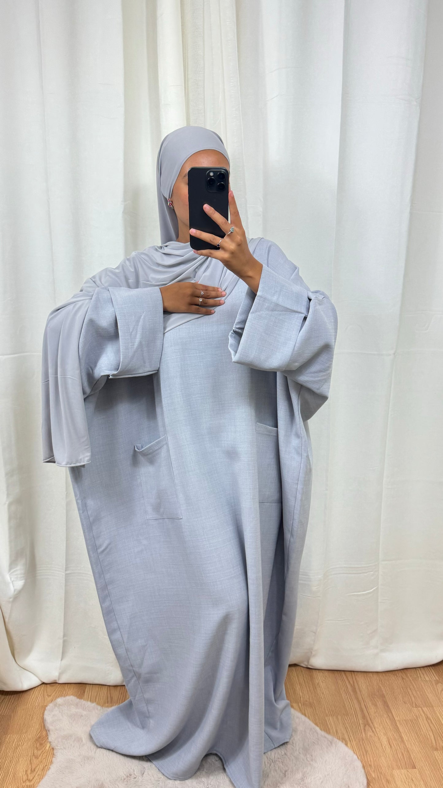 ABAYA AMBRE - GRIS CLAIR