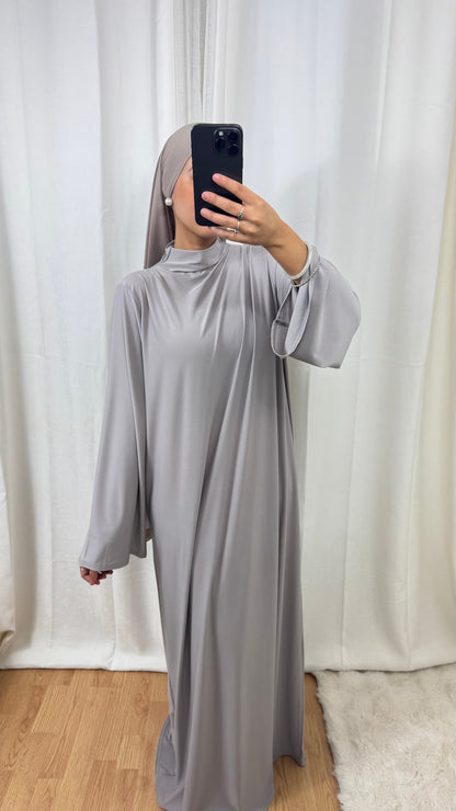 ABAYA JERSEY PREMIUM DE LUXE - BABY GRIS
