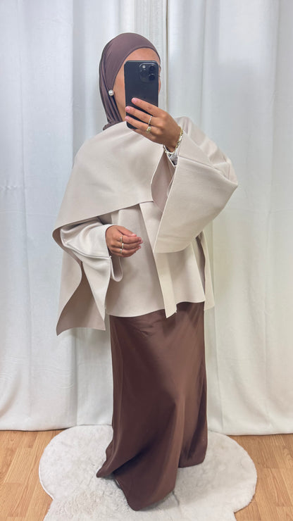 VESTE CAPE - BEIGE