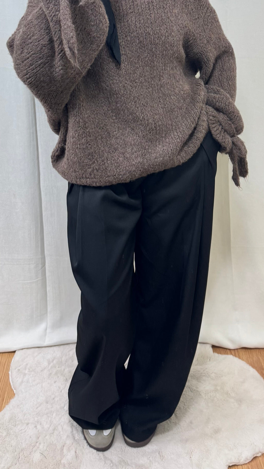 PANTALON À PINCE - NOIR