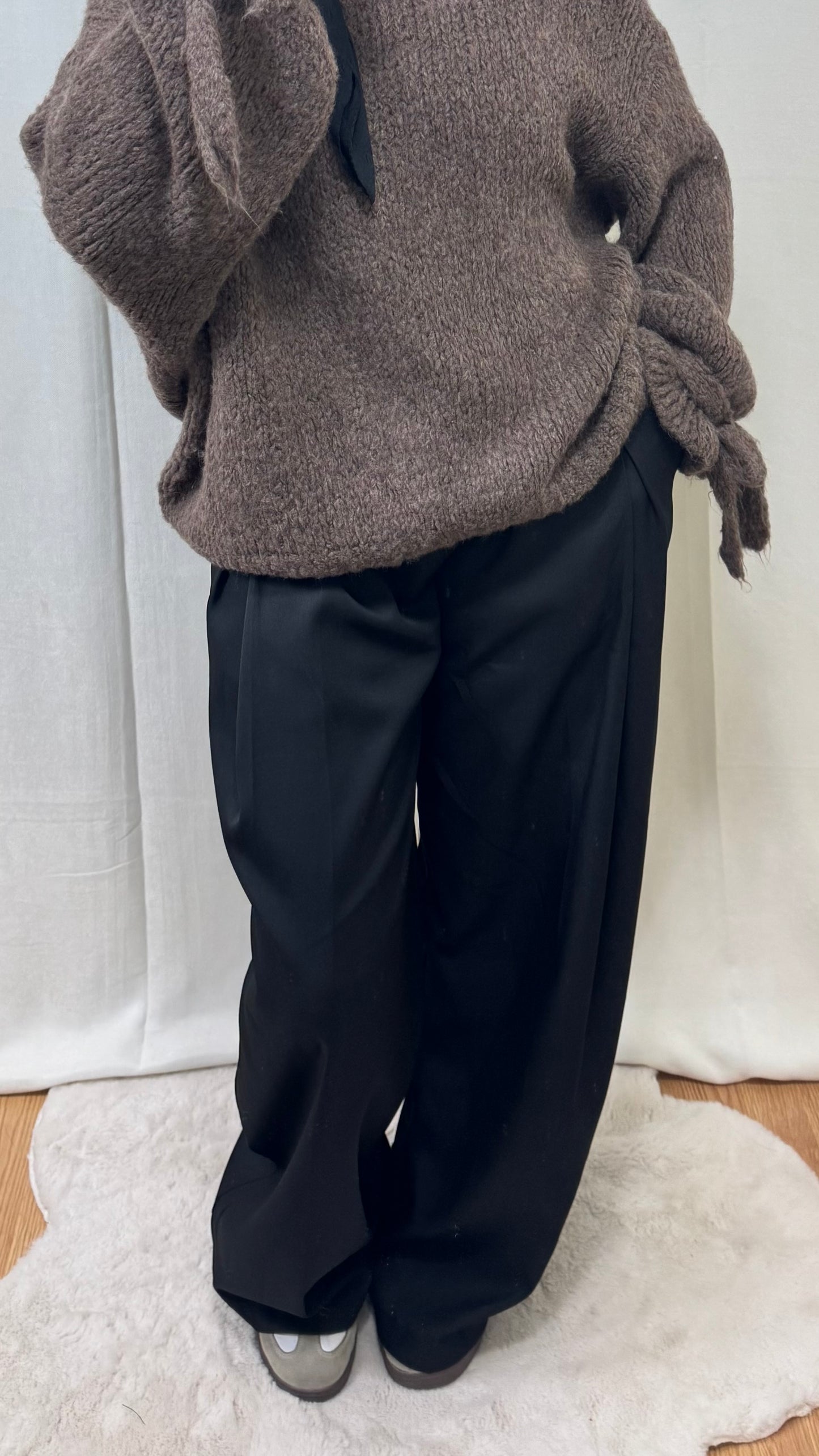 PANTALON À PINCE - NOIR