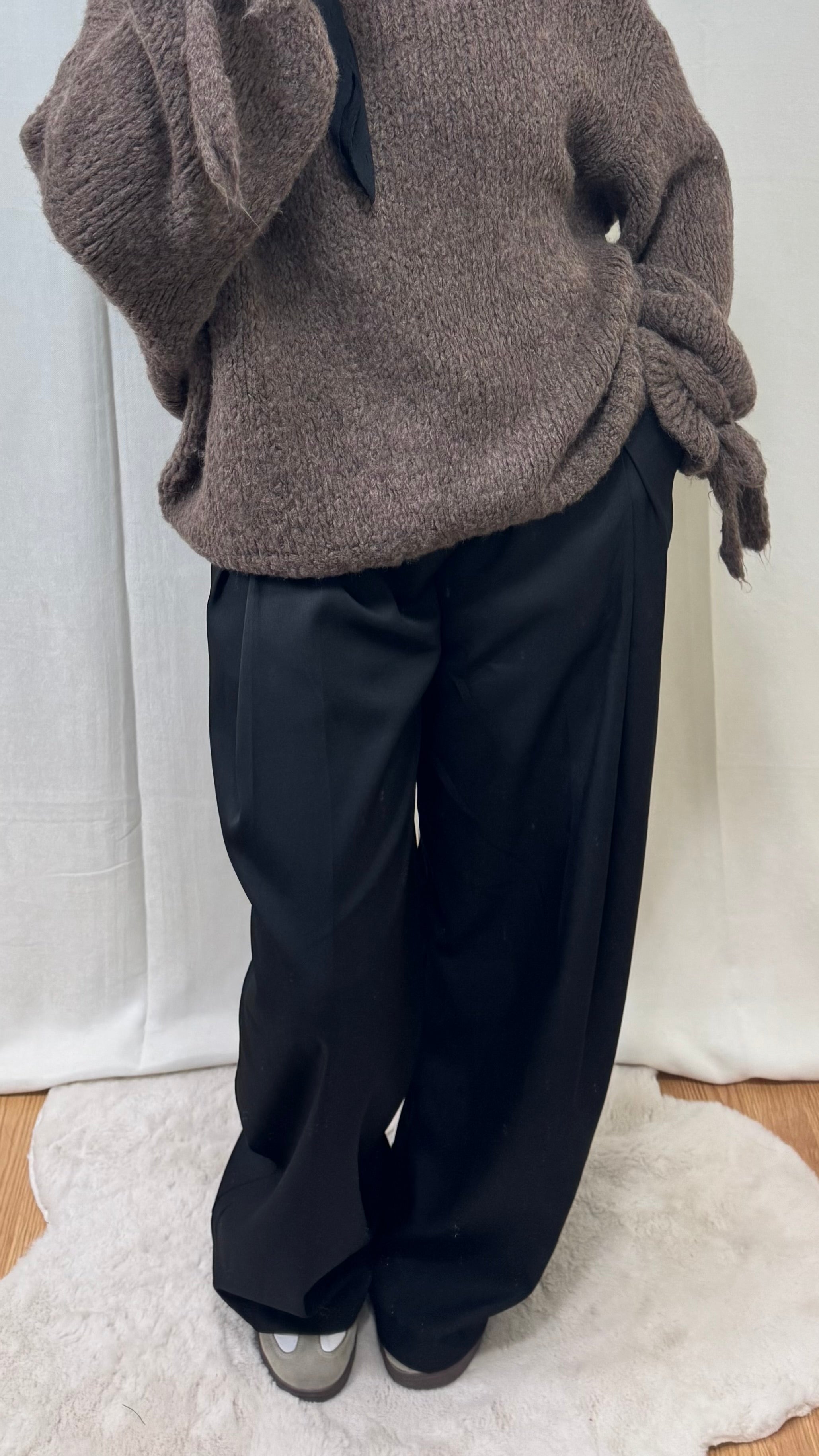 PANTALON À PINCE - NOIR