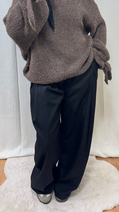 PANTALON À PINCE - NOIR