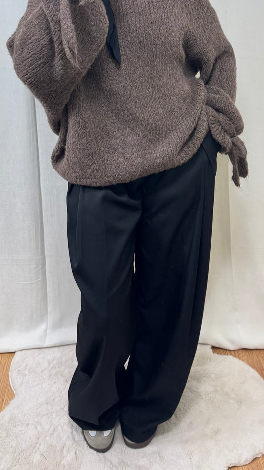 PANTALON À PINCE - NOIR