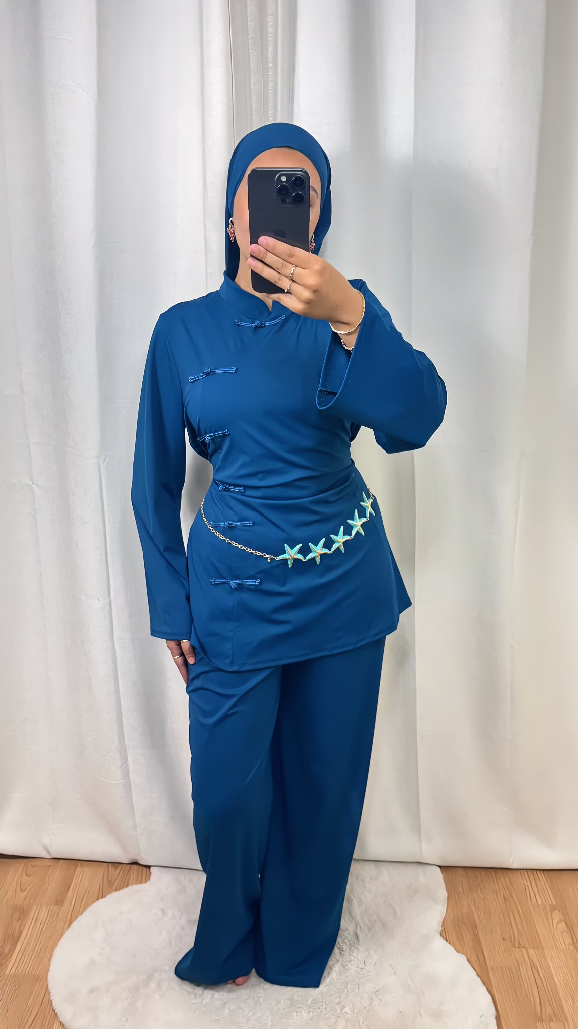 BURKINI SAKURA CINTRÉ - BLEU CANARD OCÉAN