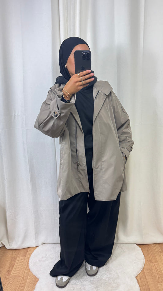 TRENCH OVERSIZE - TAUPE