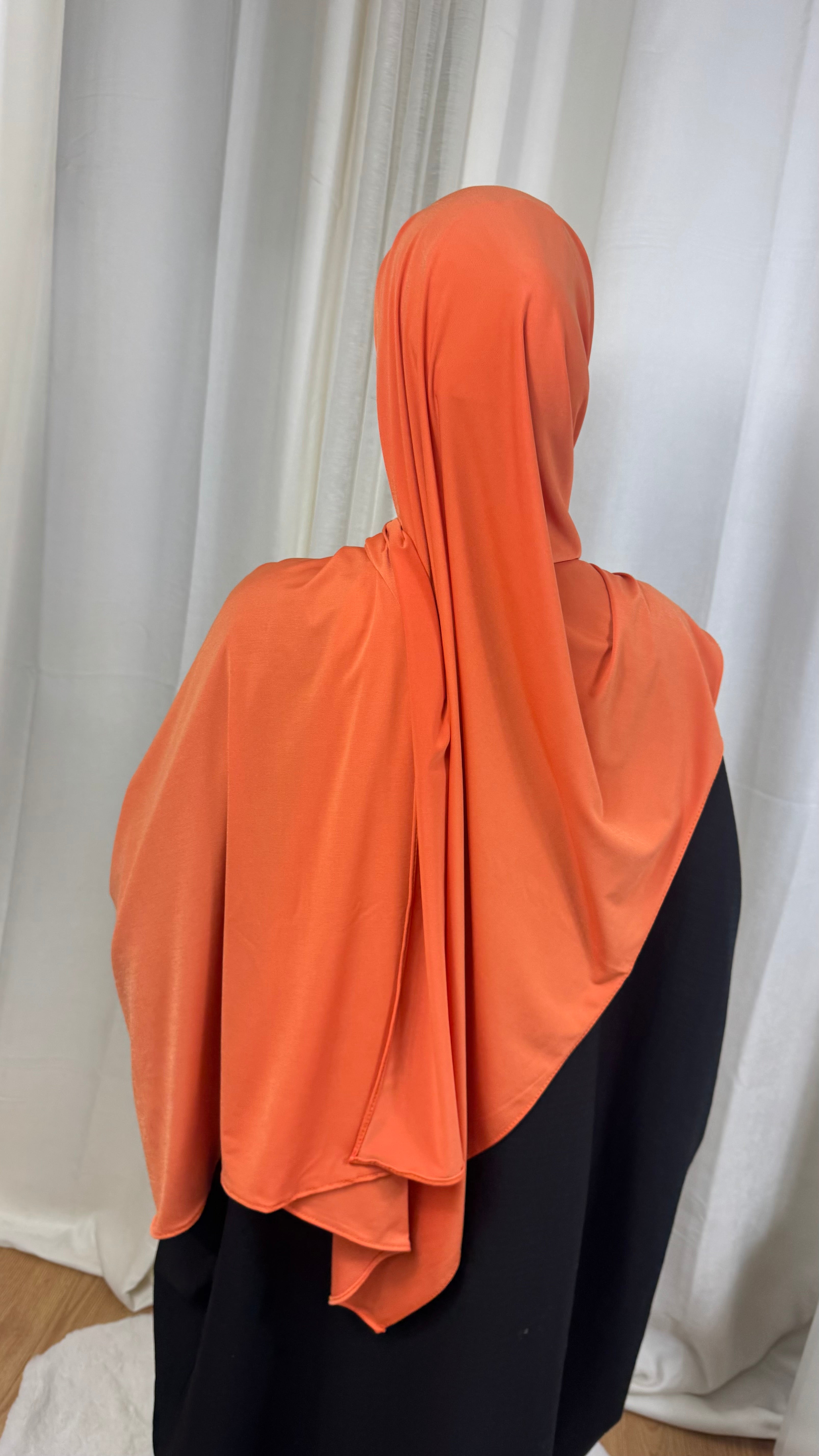 HIJAB JERSEY PREMIUM  - ORANGE CORAIL