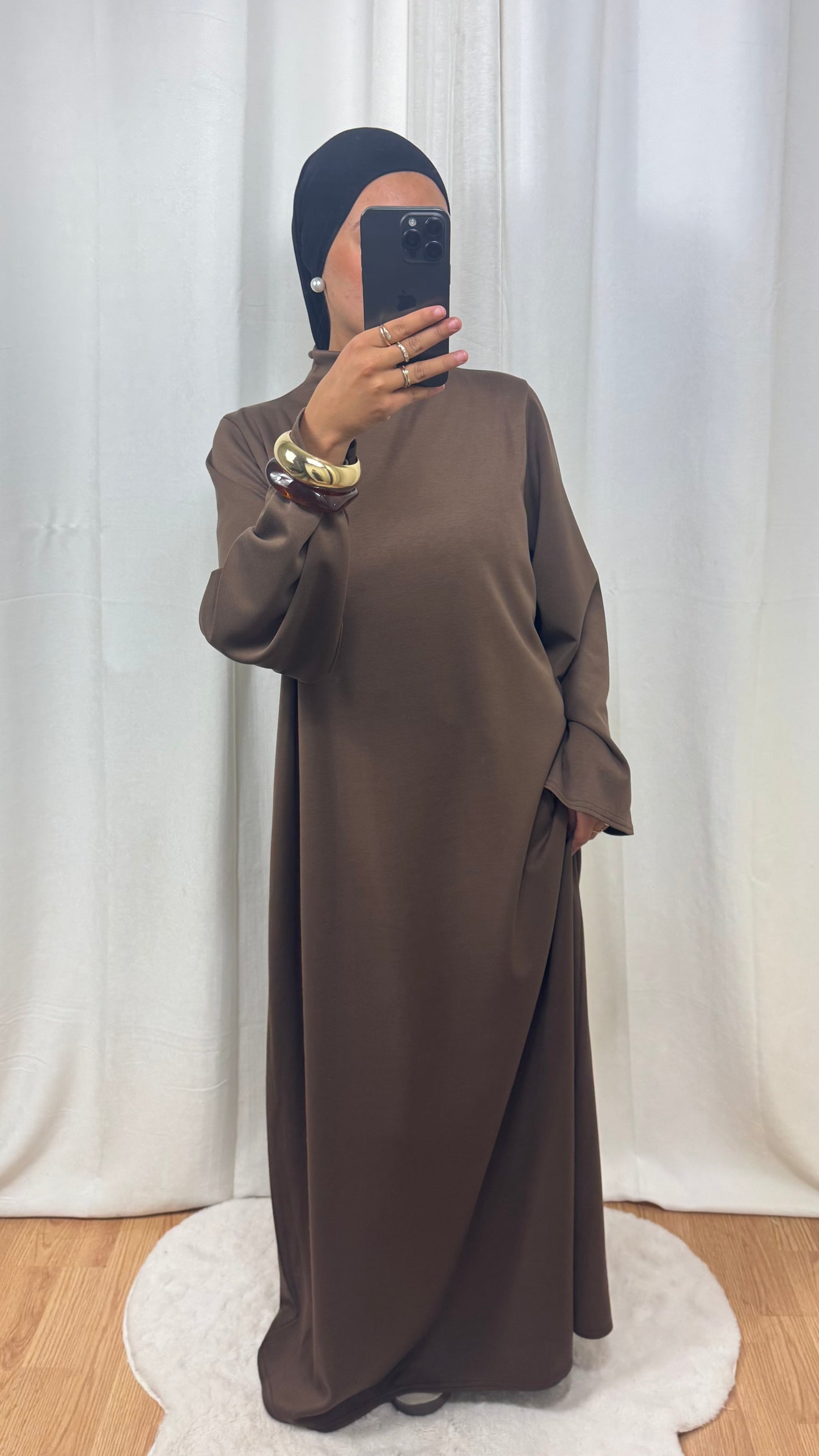 ABAYA HIVER - CHOCOLAT