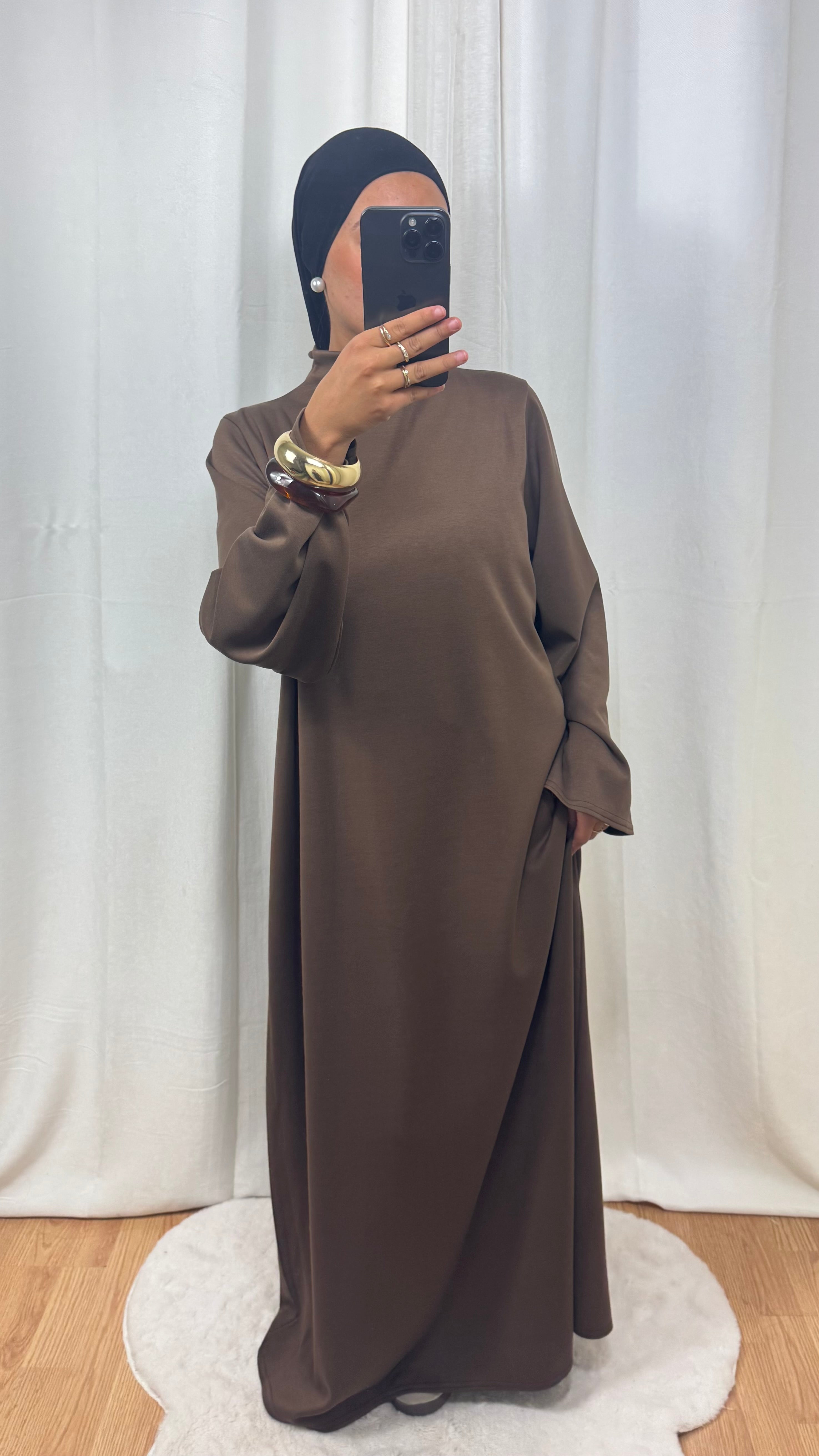 ABAYA HIVER - CHOCOLAT