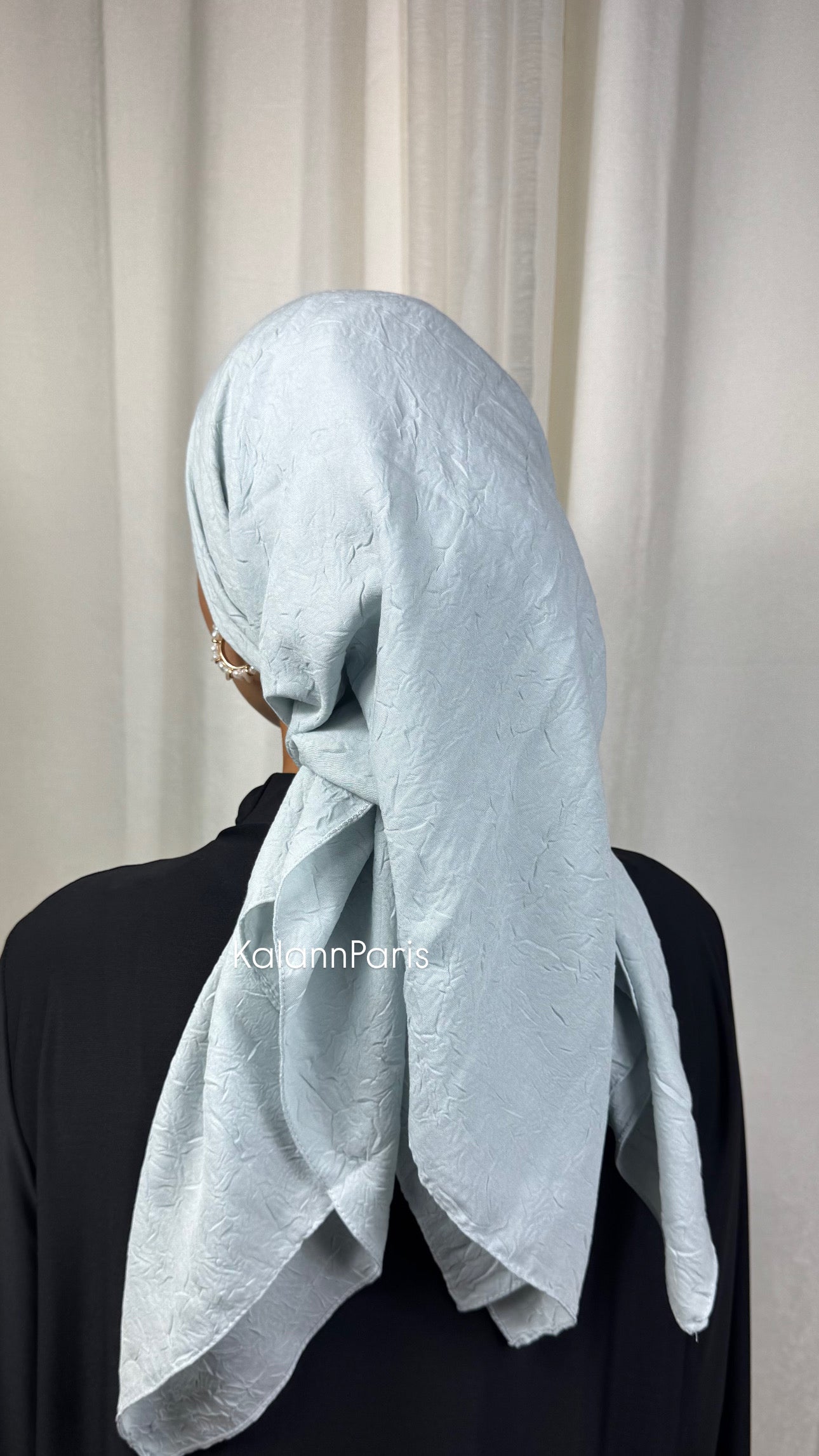 CARRÉ COTON BAMBOO - GRIS CLAIR