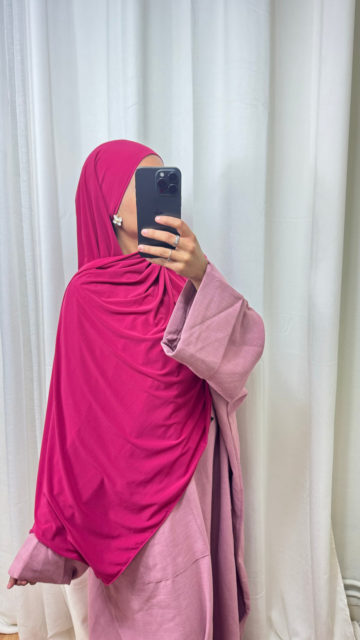 HIJAB JERSEY PREMIUM - ROSE FUSHIA