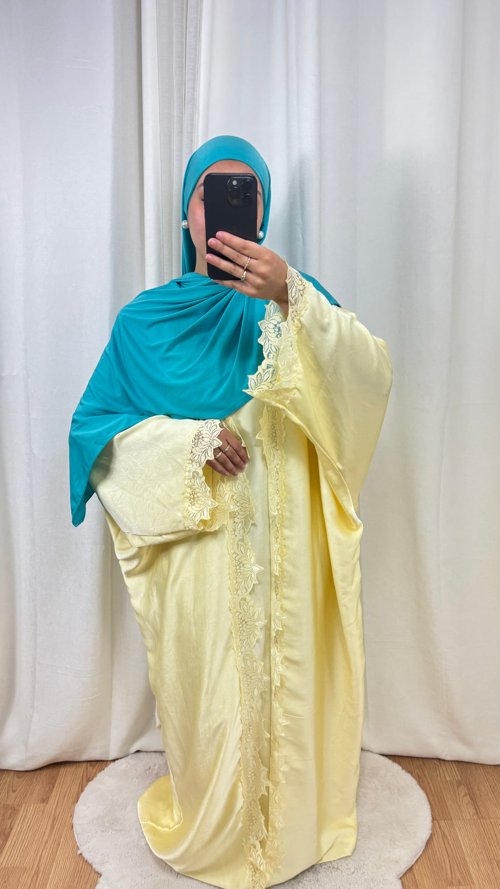 SET DENTELLE LYA - JAUNE PÂLE