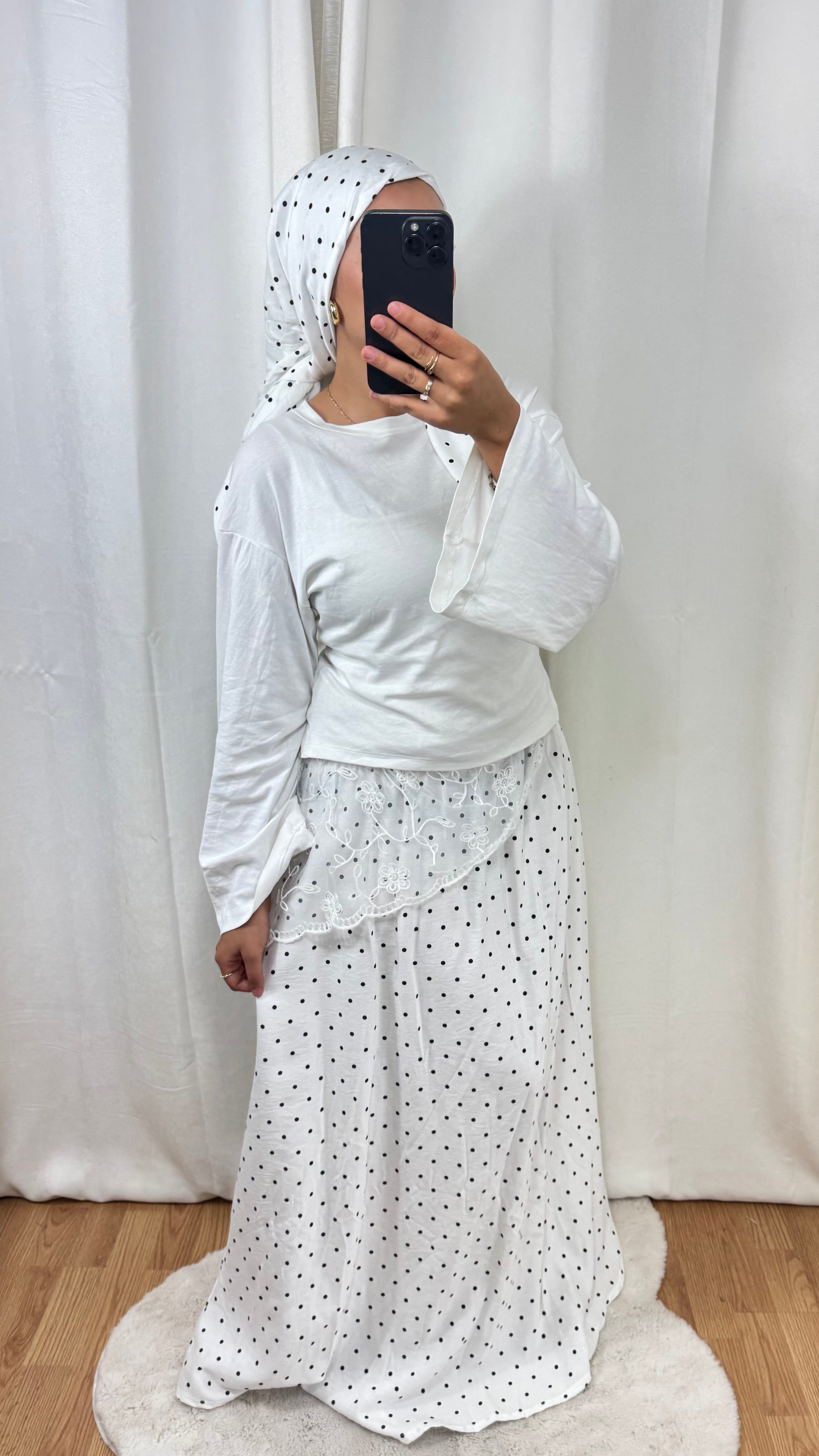 ENSEMBLE LYA - À POIS BLANC