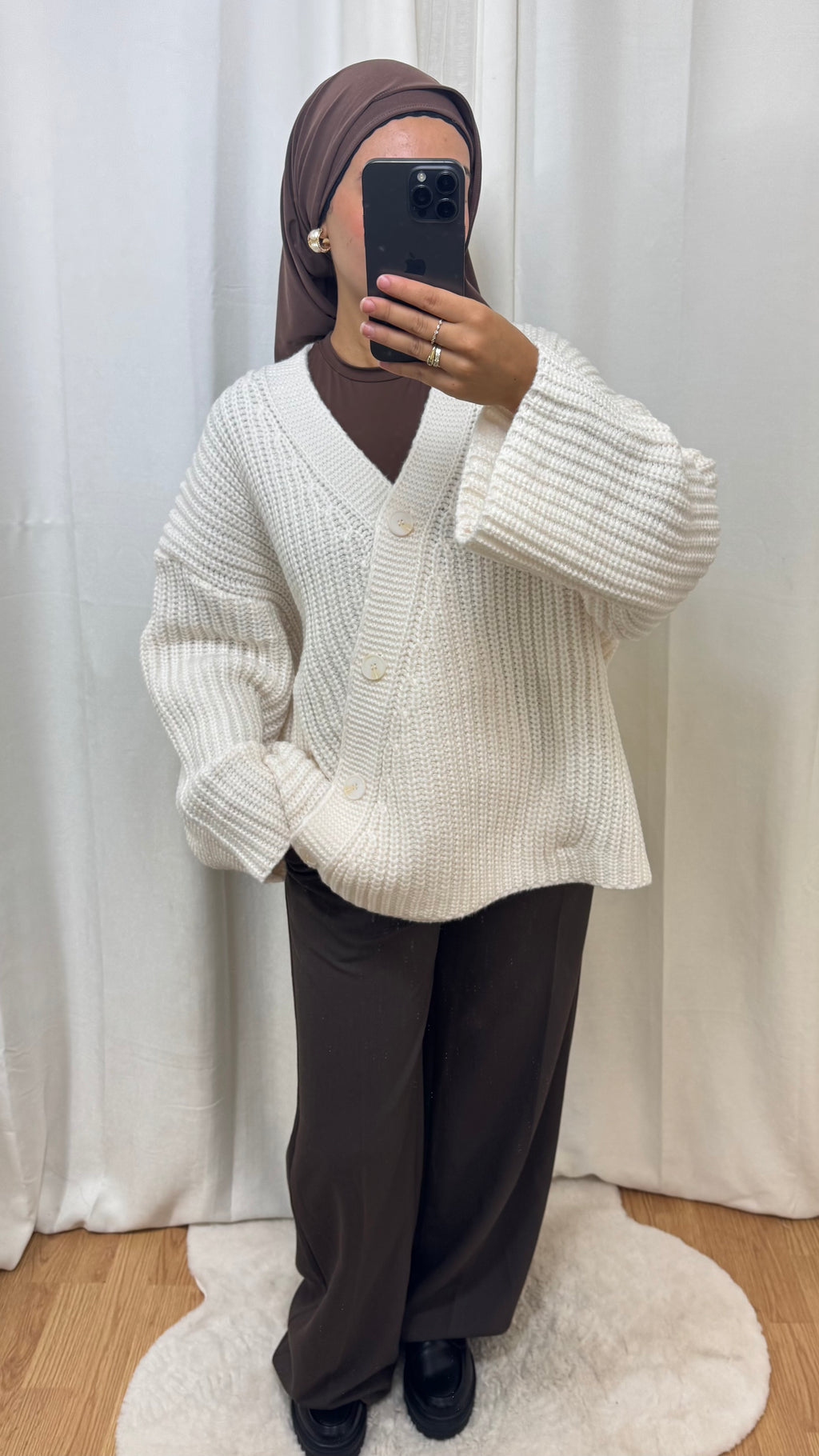 CARDIGAN CŒUR - BEIGE