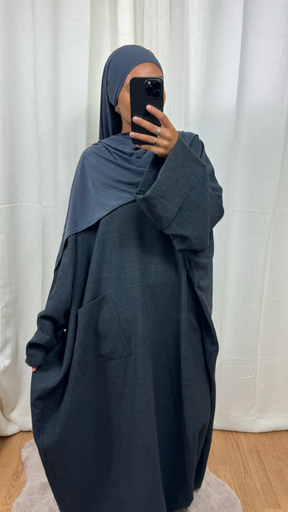 ABAYA AMBRE - GRIS ANTRACITE