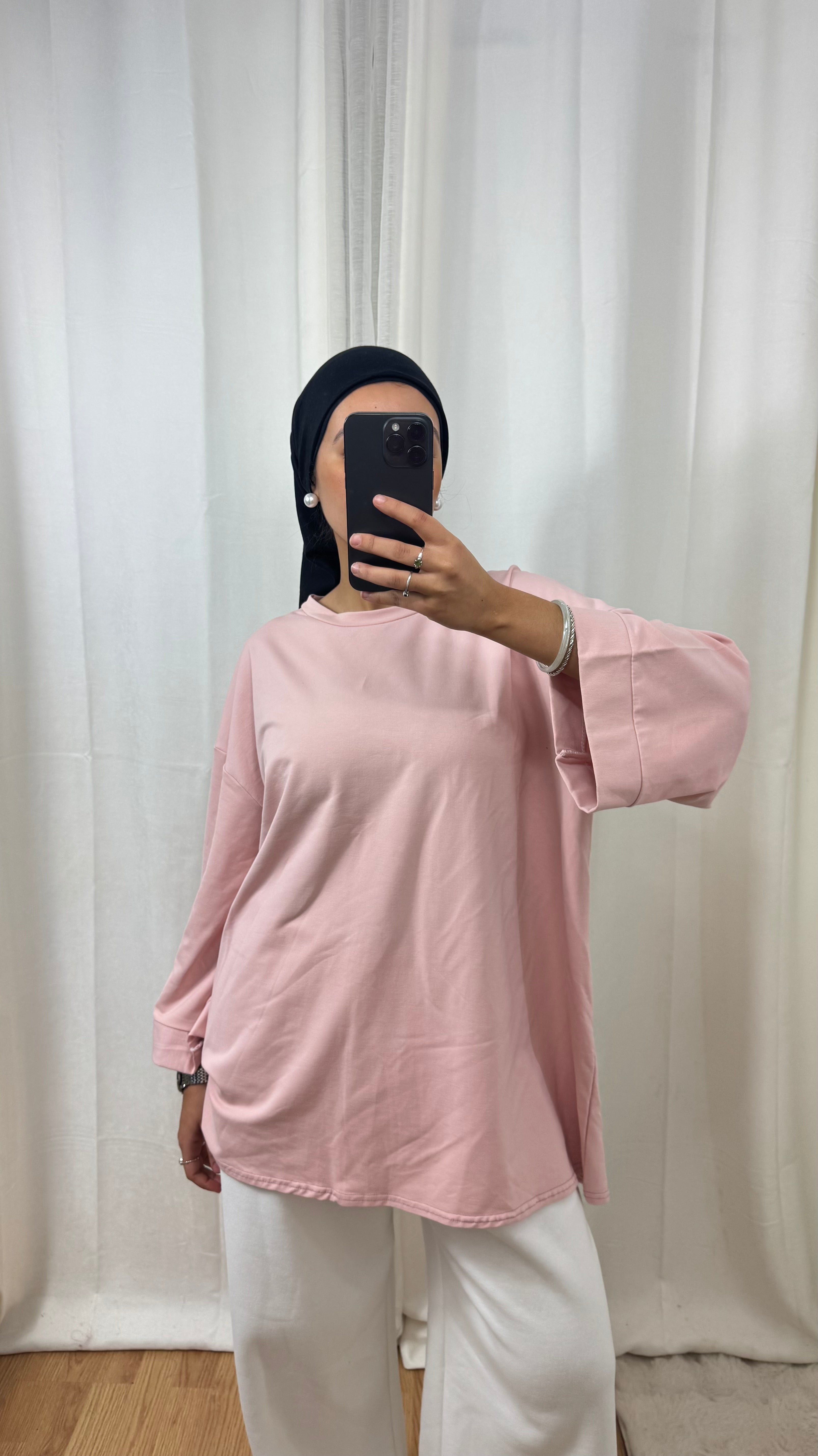 T-SHIRT MANCHE LONGUE - ROSE