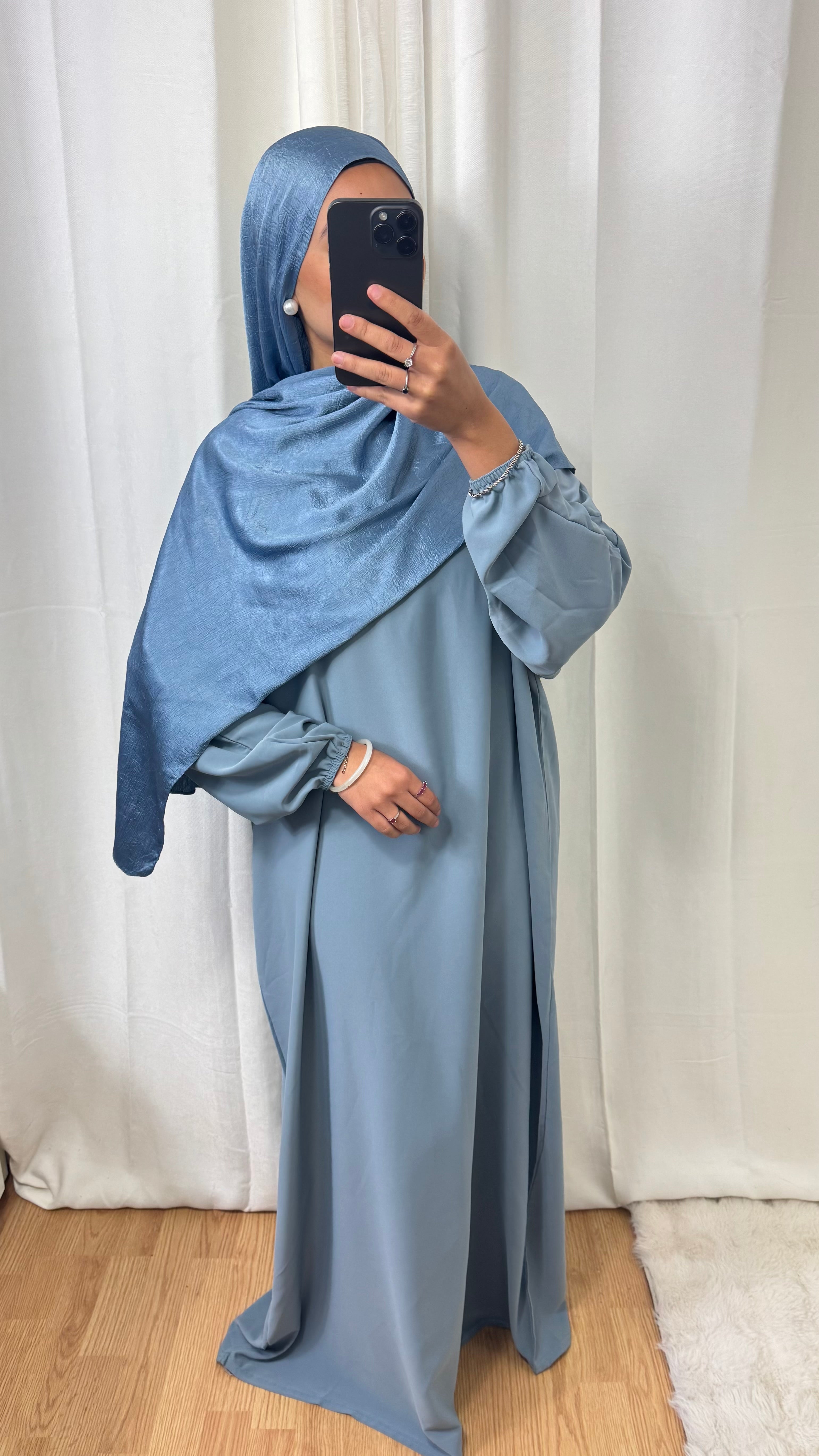 ABAYA BASIC - BLEU CLAIRE