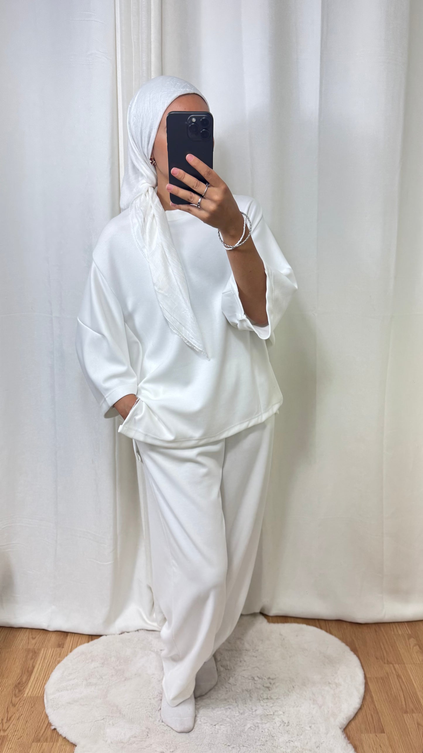 ENSEMBLE JOGGING OVERSIZE - BLANC