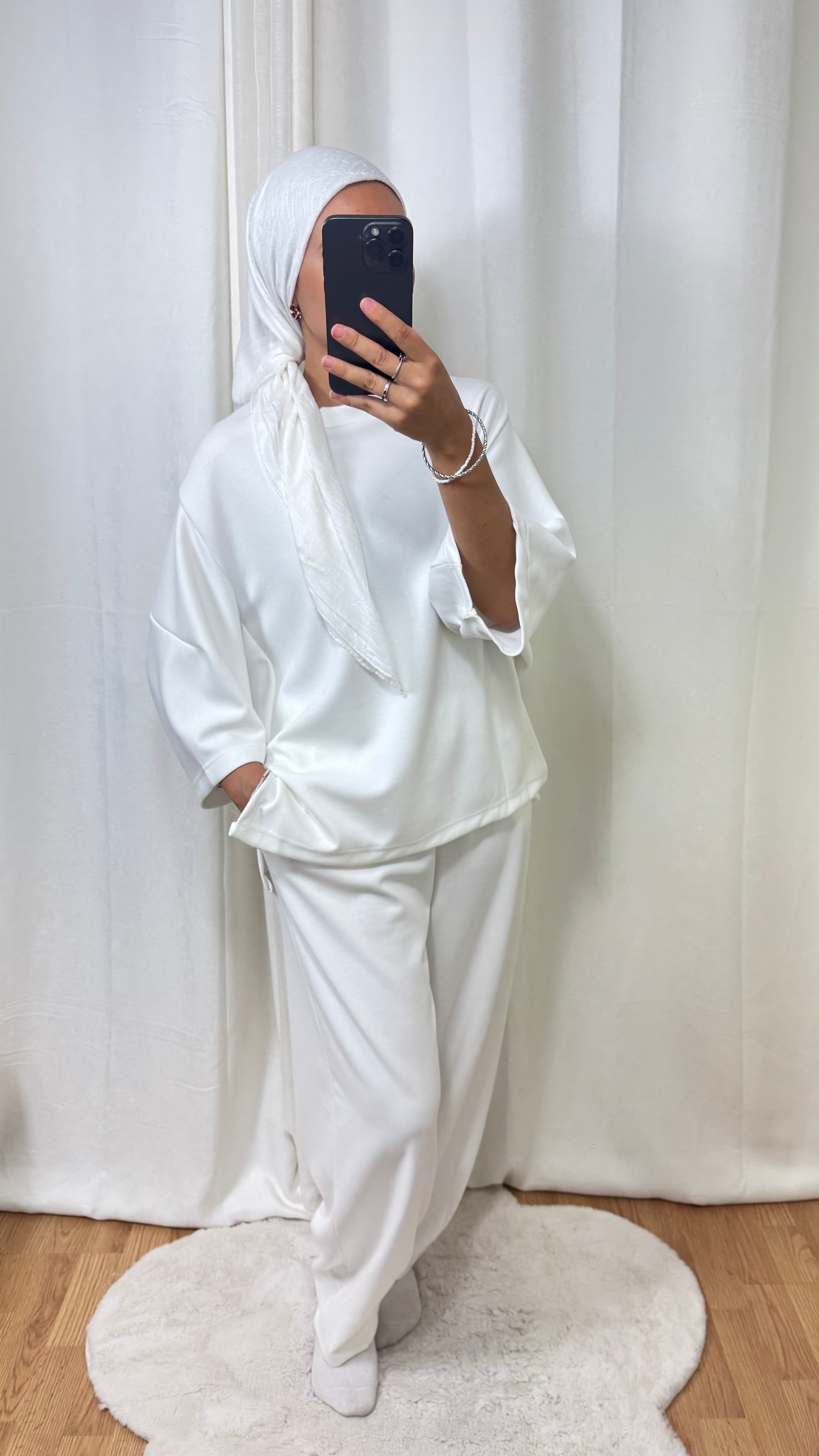 ENSEMBLE JOGGING OVERSIZE - BLANC