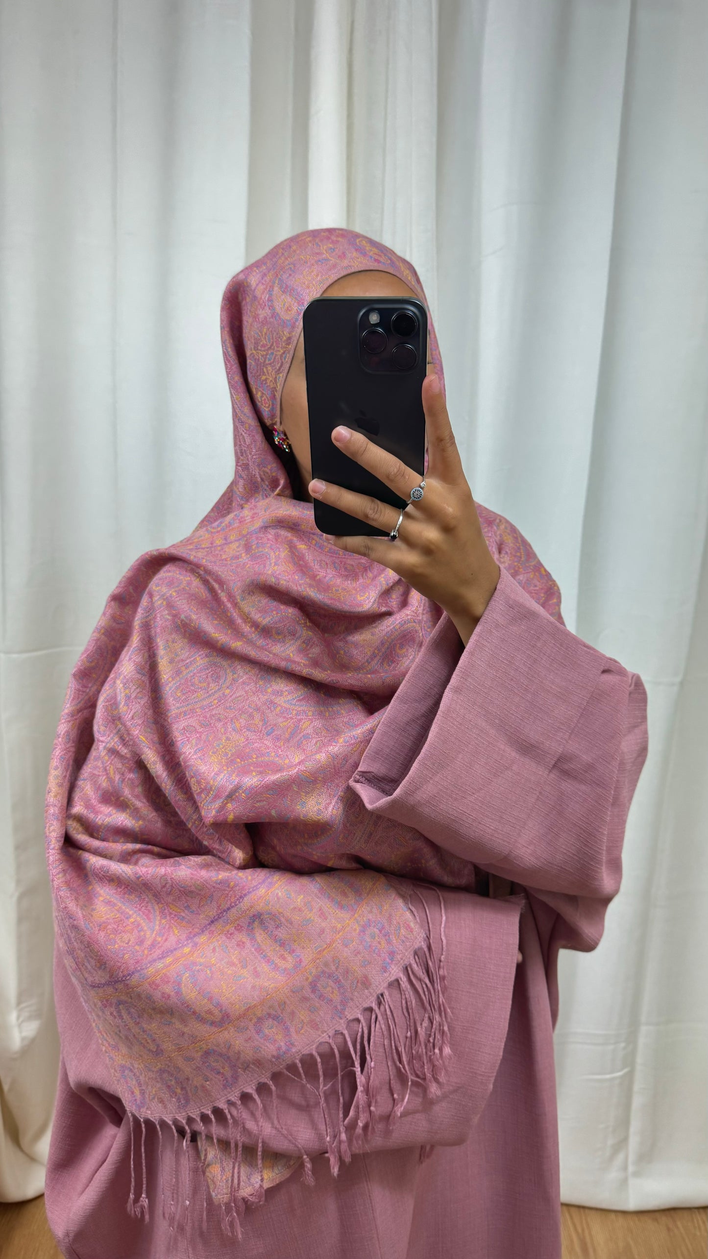 PASHMINA - AZÉLIE - ROSE FONCÉ