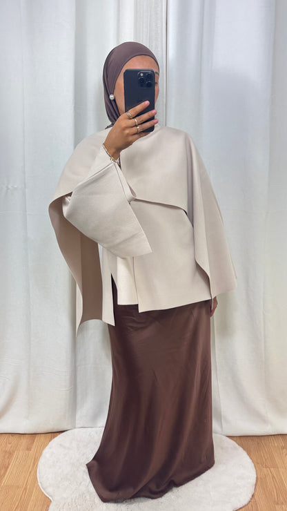 VESTE CAPE - BEIGE