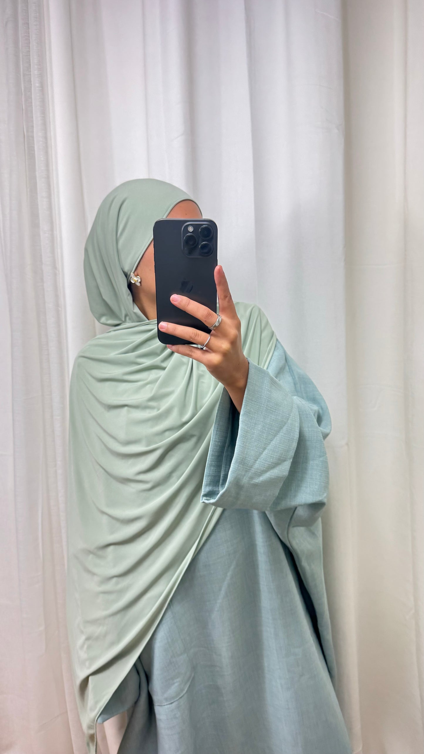 HIJAB JERSEY PREMIUM - VERT D’EAU