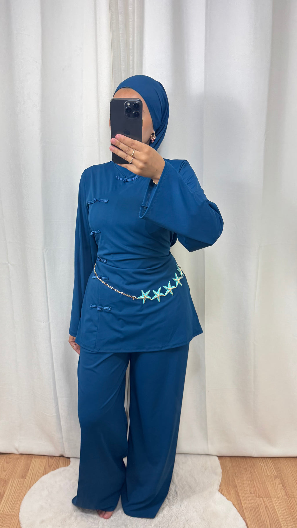 BURKINI SAKURA CINTRÉ - BLEU CANARD OCÉAN