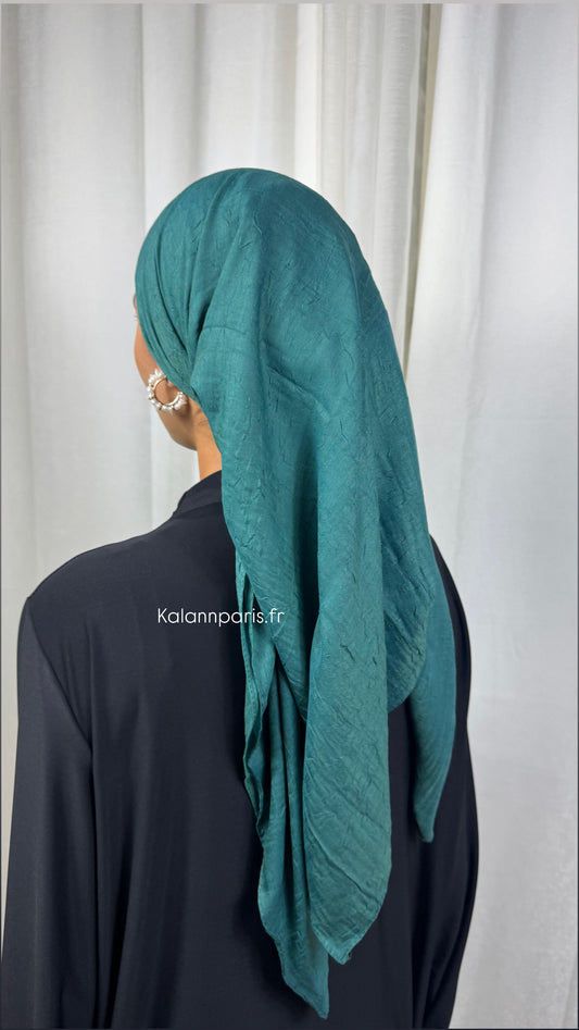 CARRÉ COTON BAMBOO - VERT ÉMERAUDE