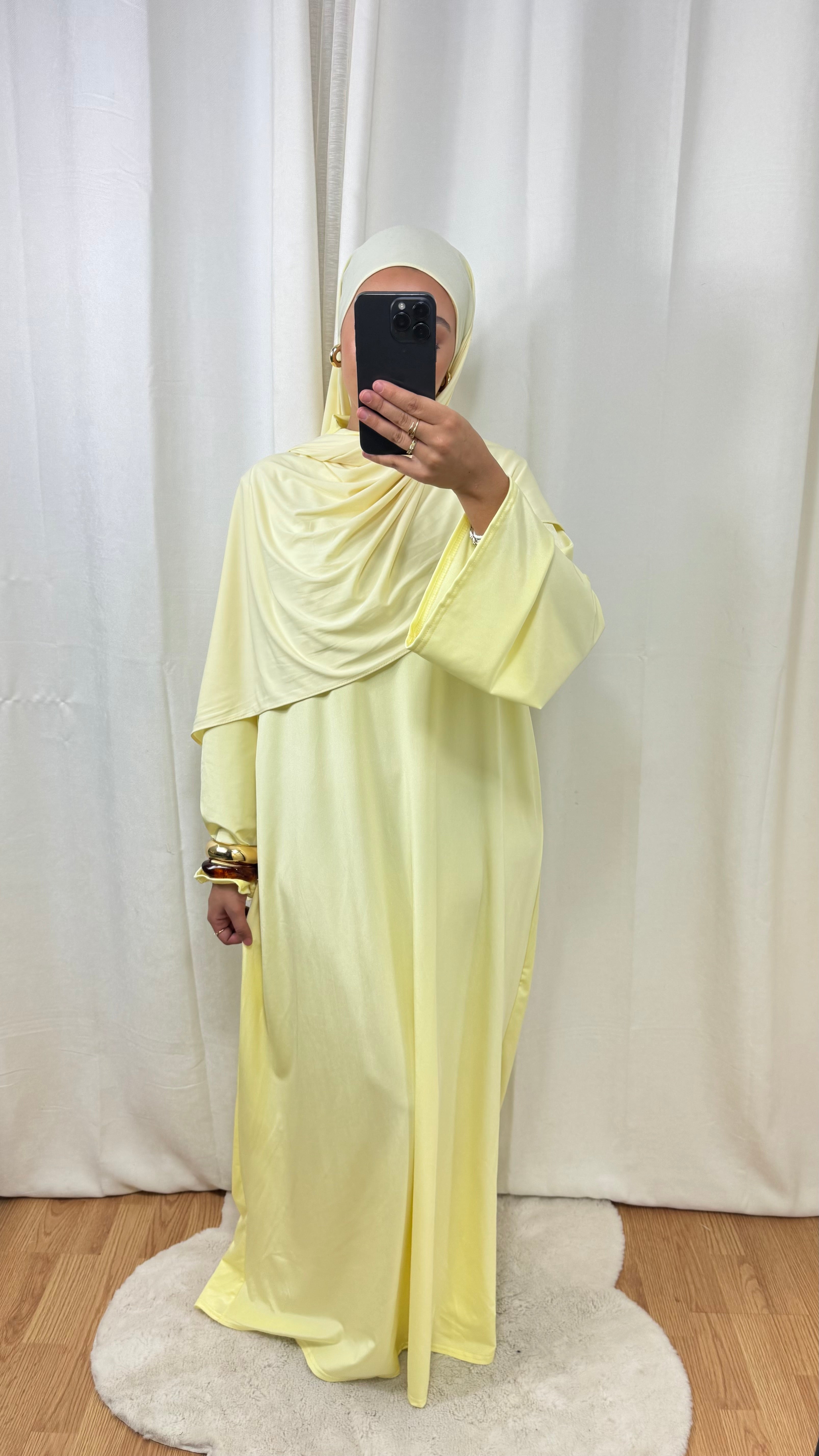 ABAYA JERSEY PREMIUM DE LUXE - JAUNE