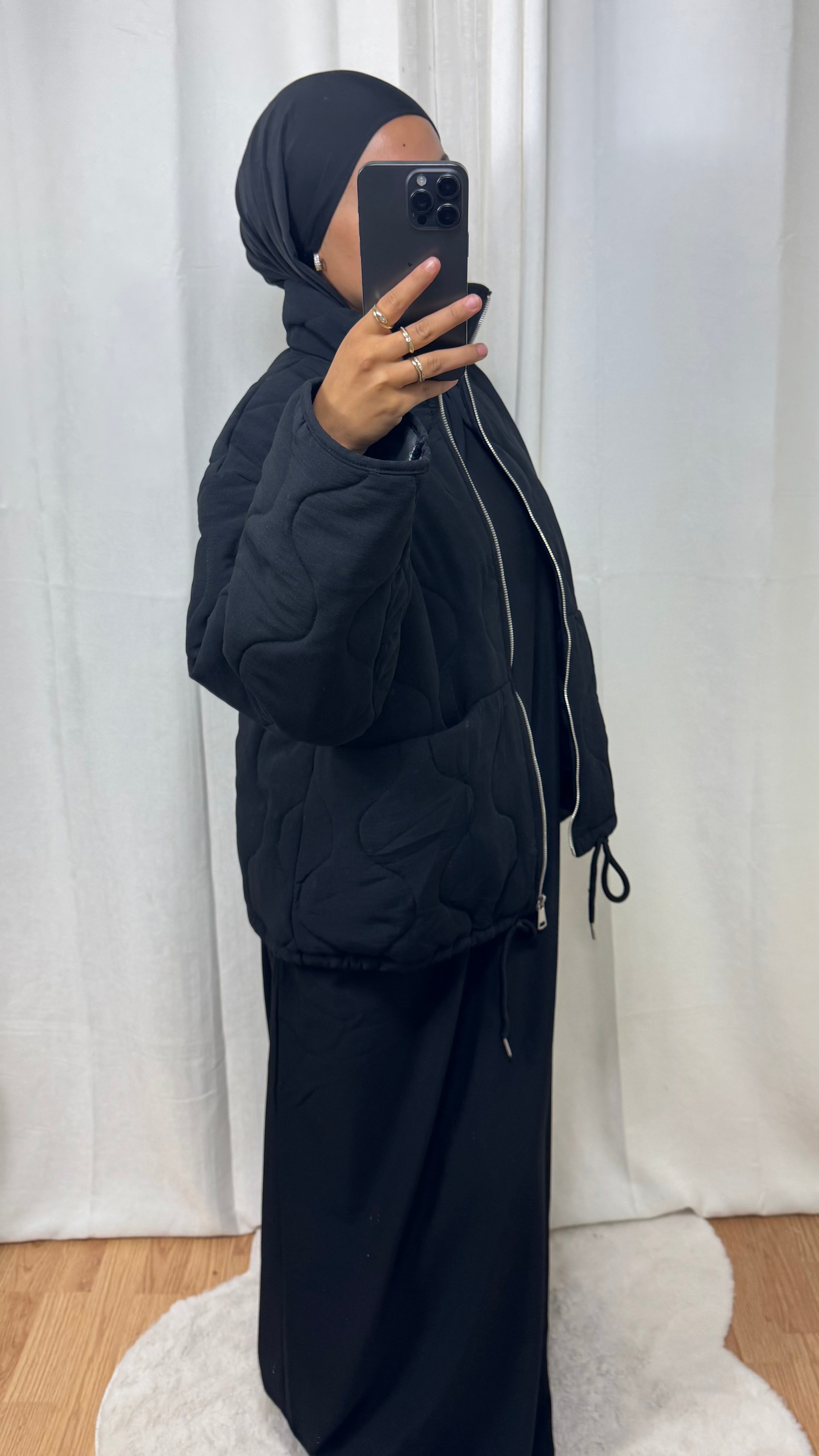 VESTE BOMBERS - NOIR