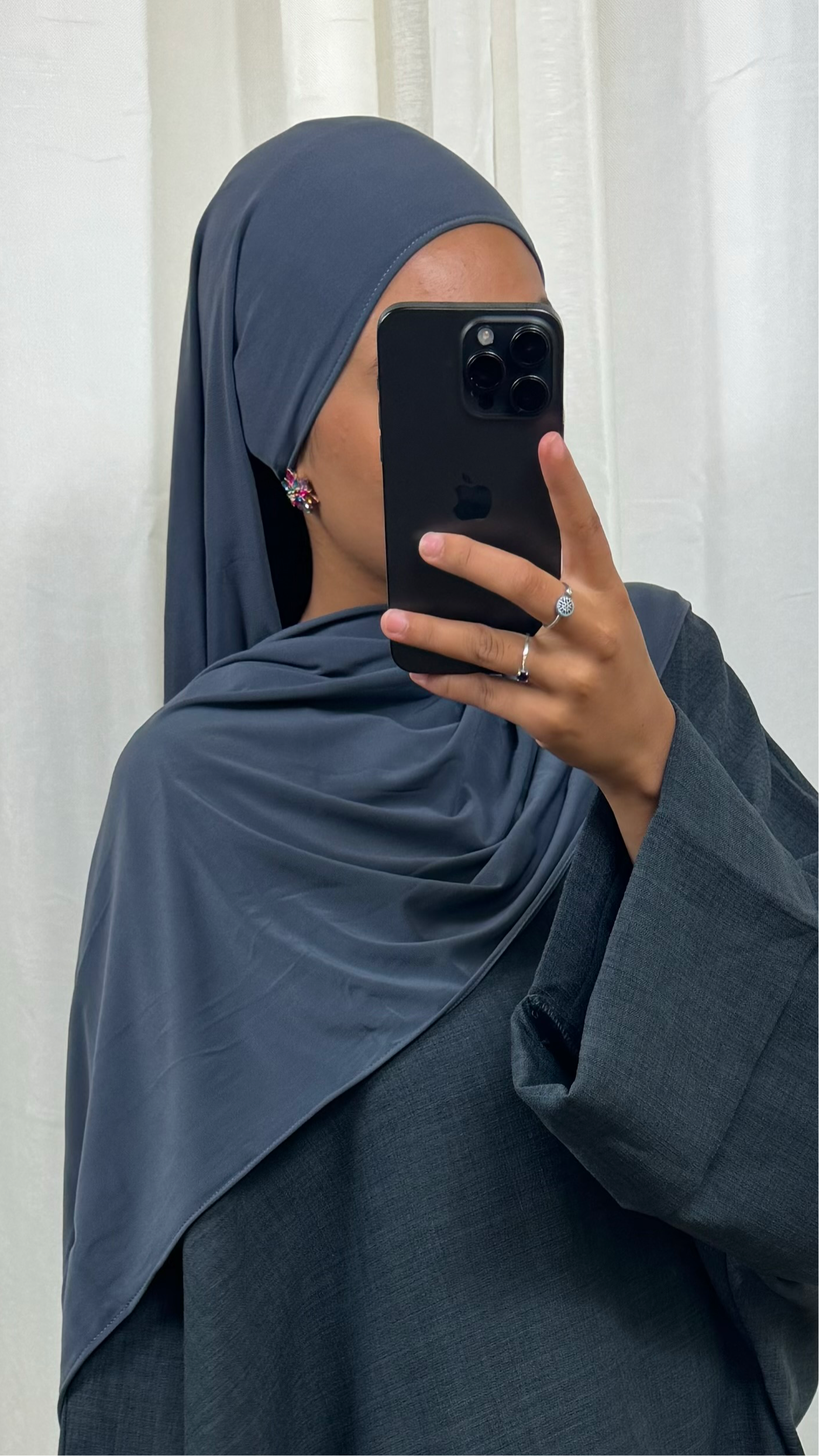 HIJAB JERSEY PREMIUM - GRIS ANTRACITE