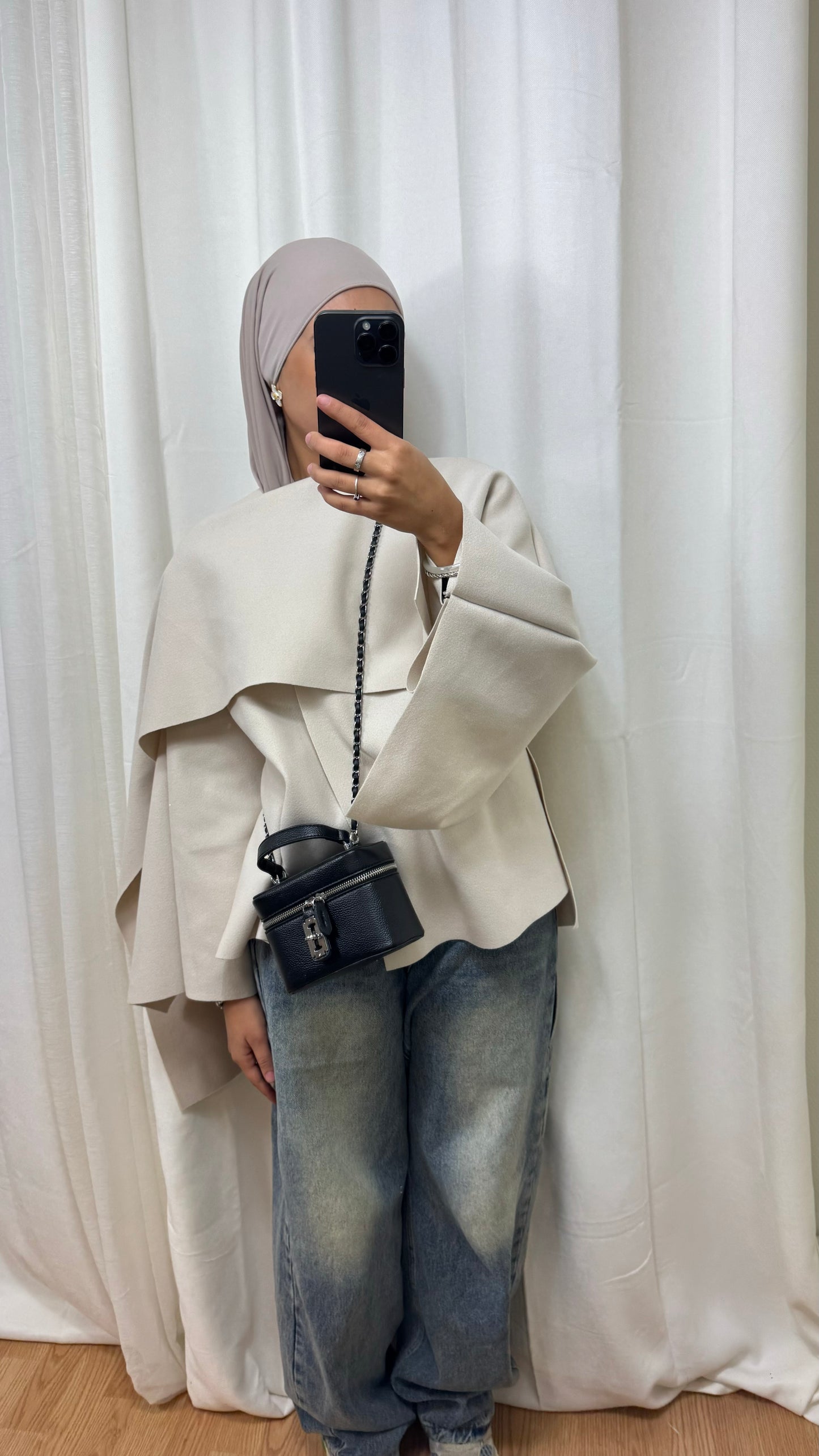 VESTE CAPE - BEIGE