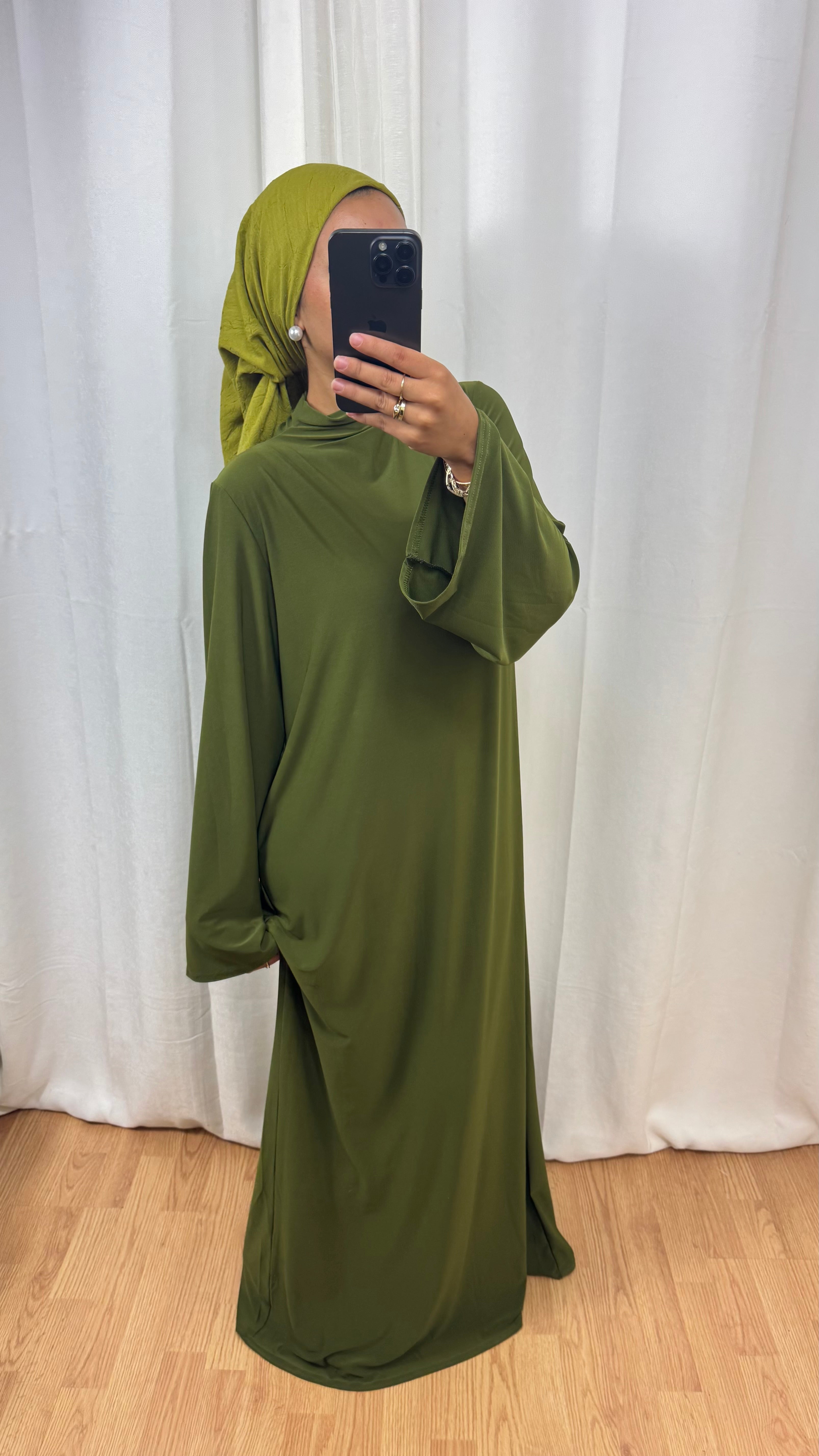 ABAYA JERSEY PREMIUM DE LUXE - OLIVE