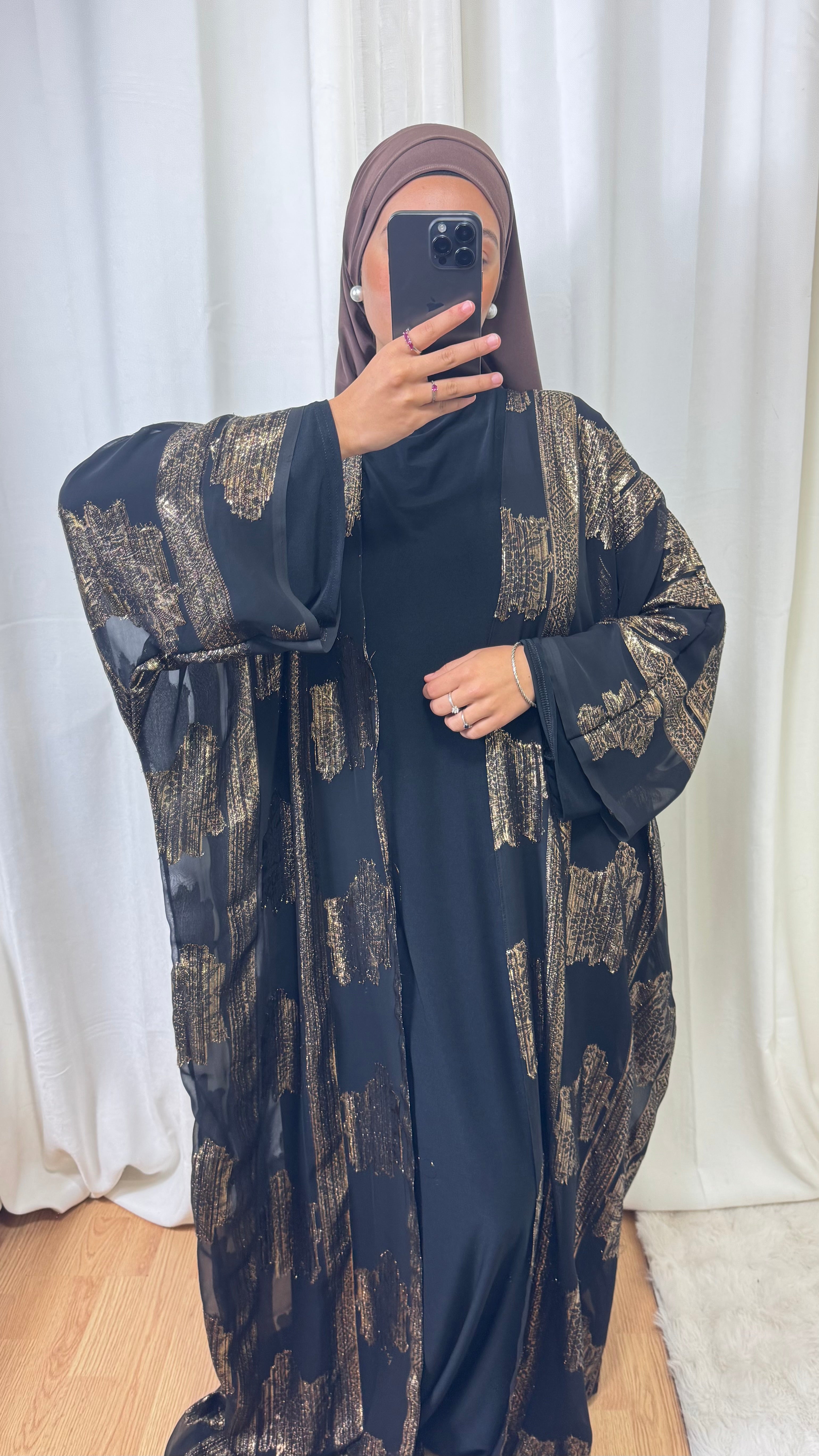 KIMONO EDENN CRÉATION - NOIR MARRON