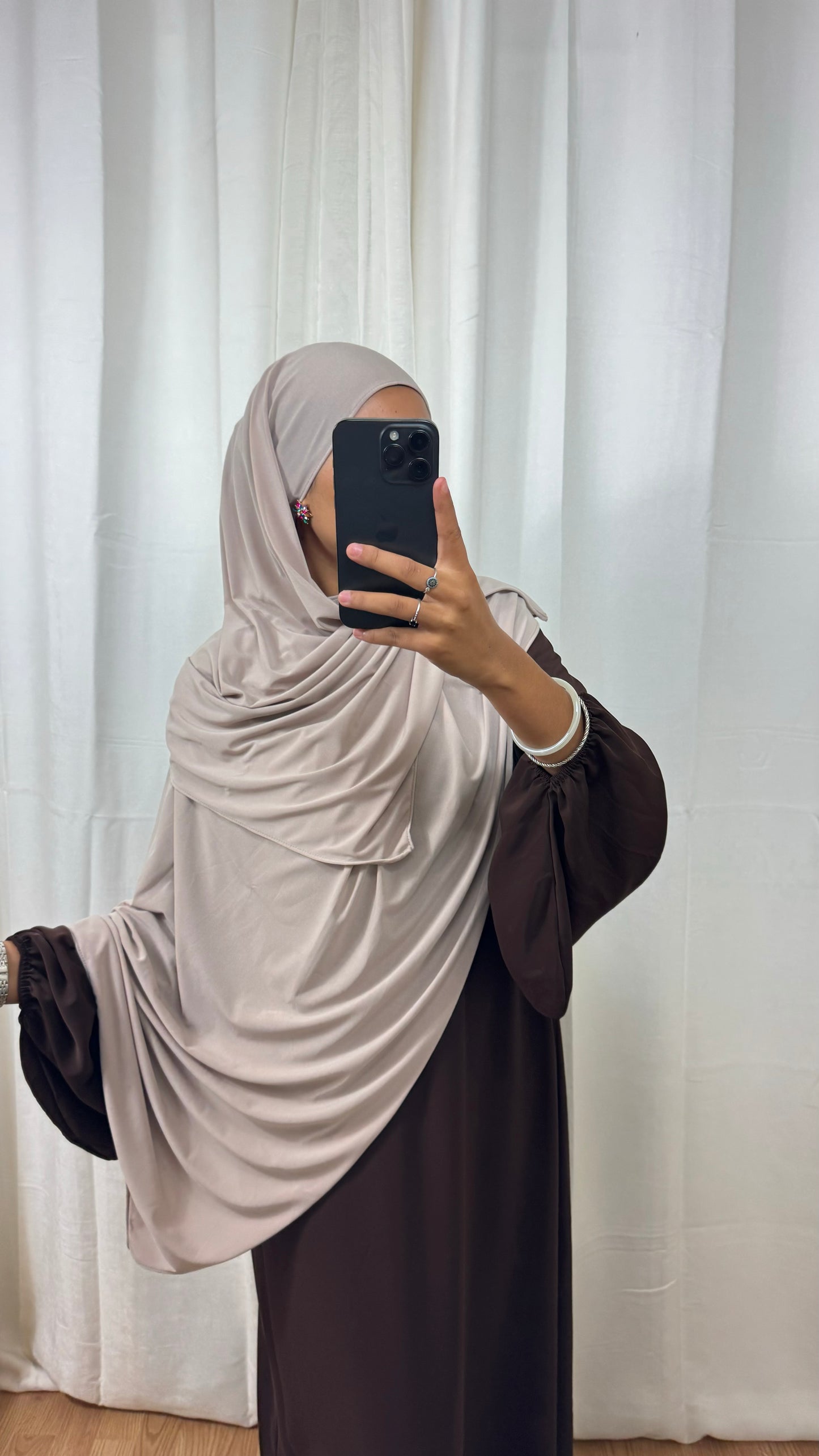 HIJAB JERSEY PREMIUM - BEIGE FONCÉ